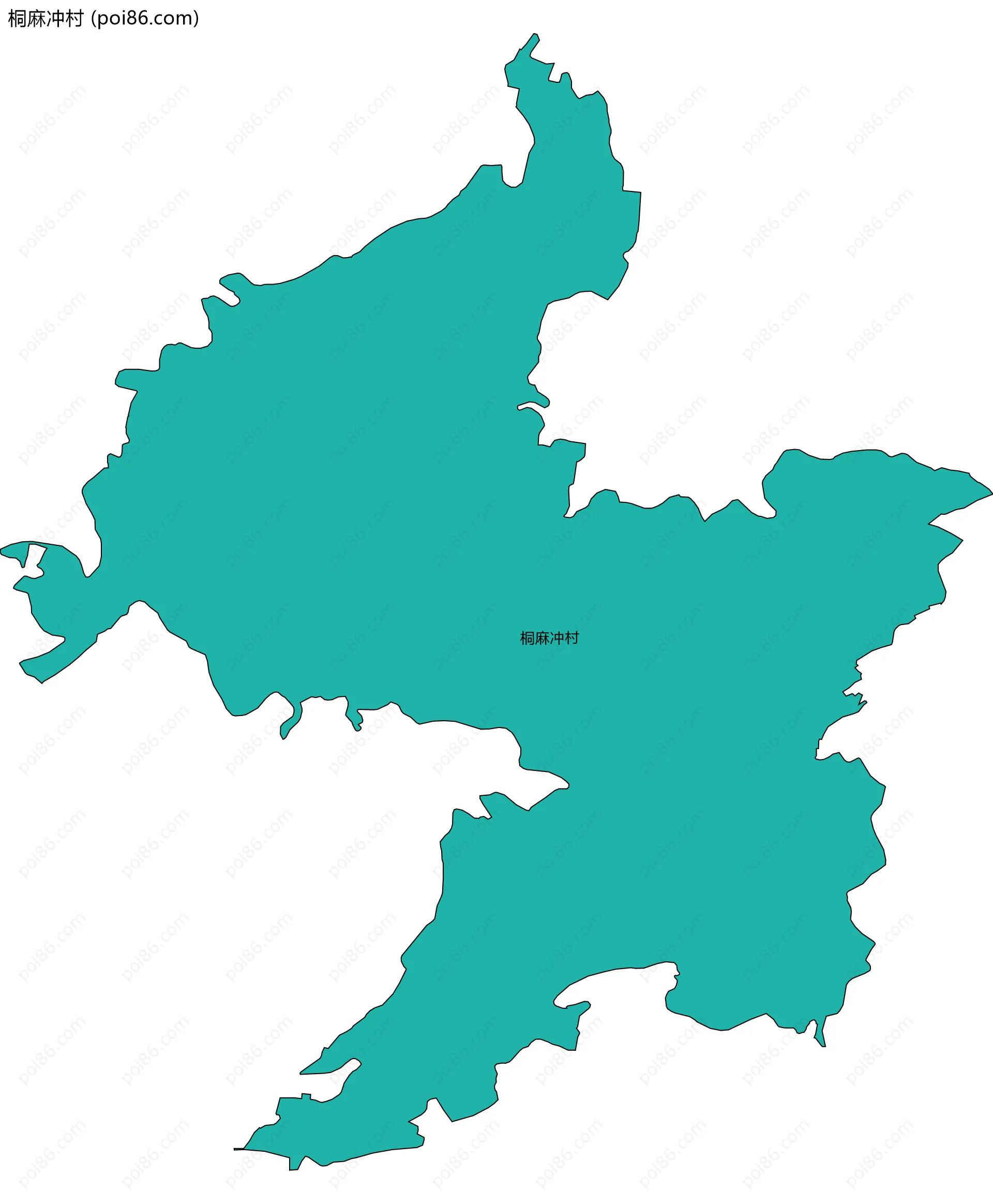 桐麻冲村边界地图