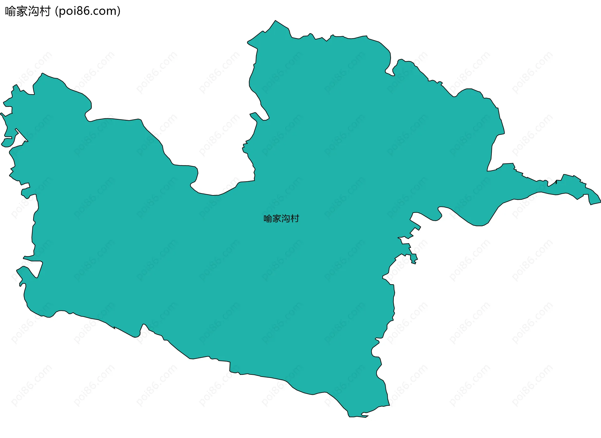 喻家沟村边界地图