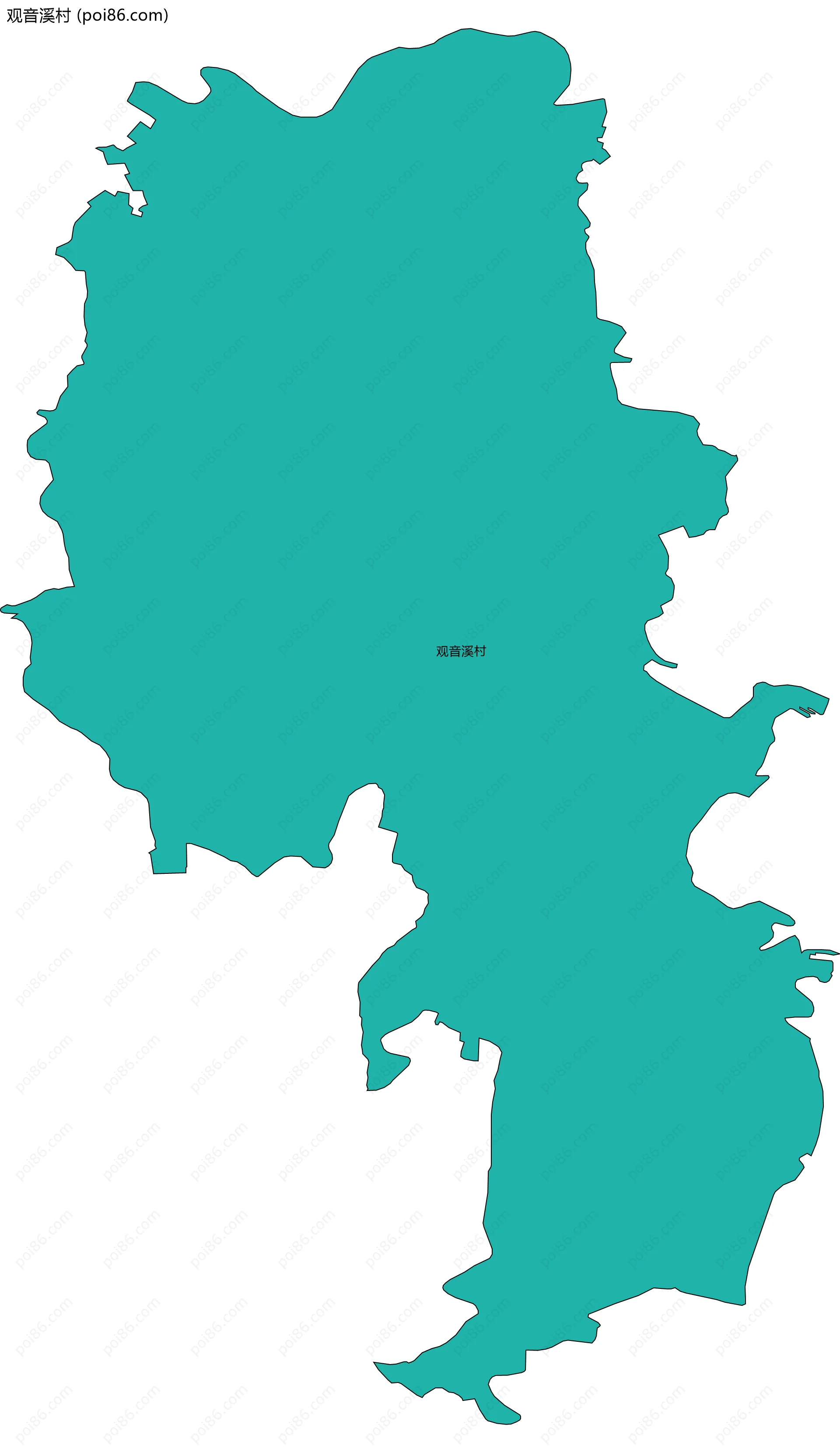 观音溪村边界地图