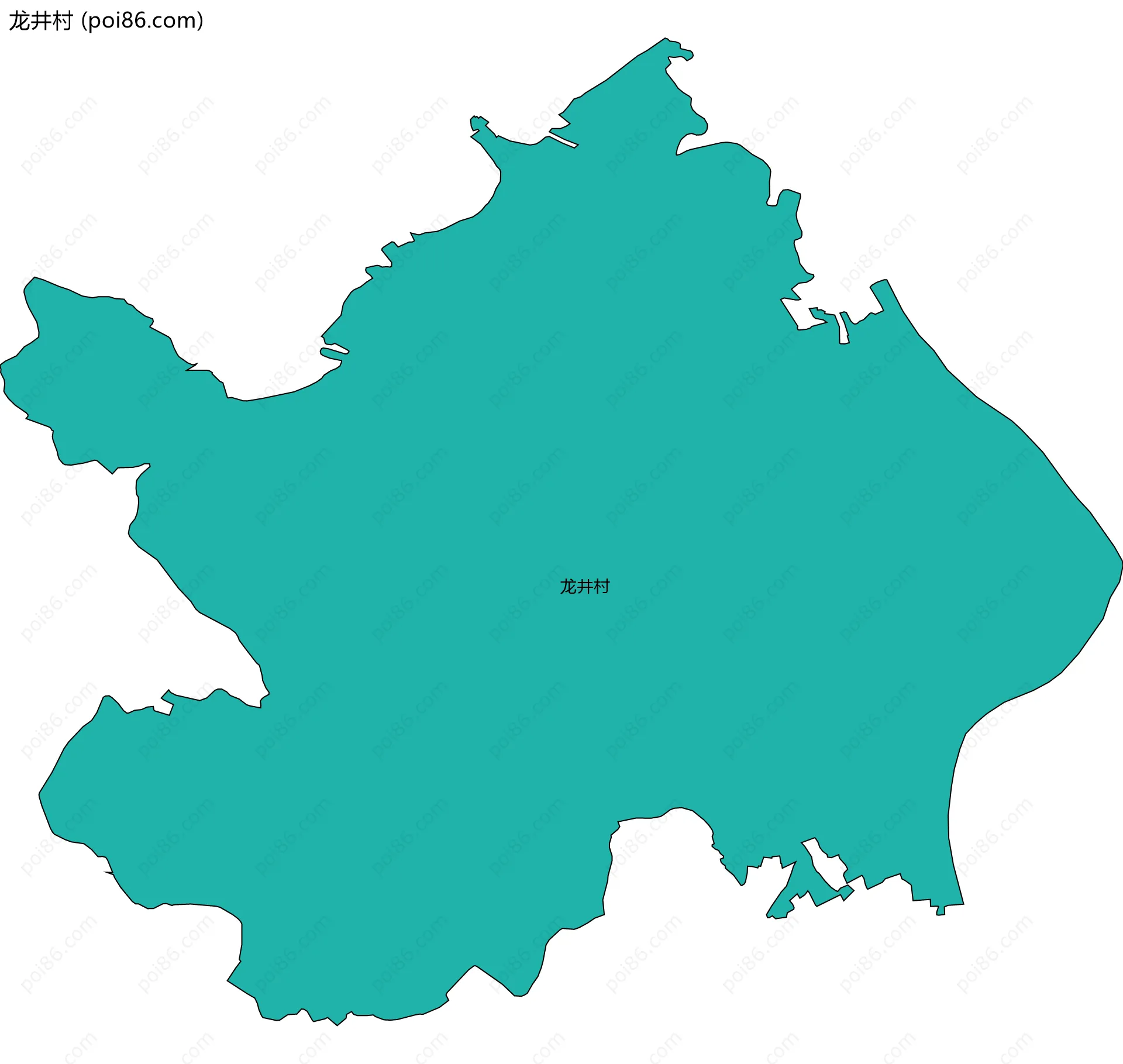 龙井村边界地图