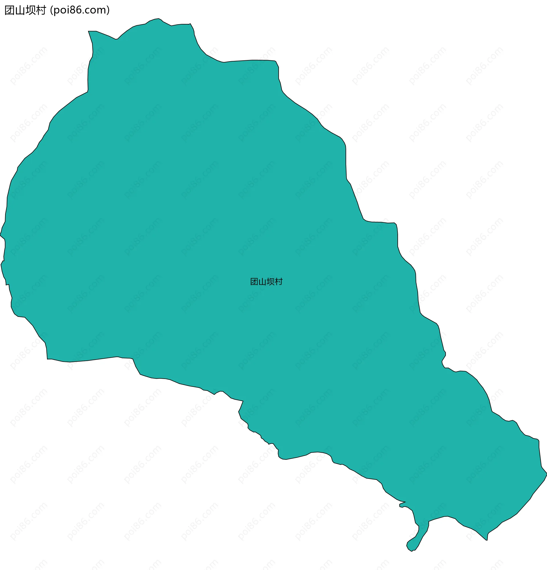 团山坝村边界地图