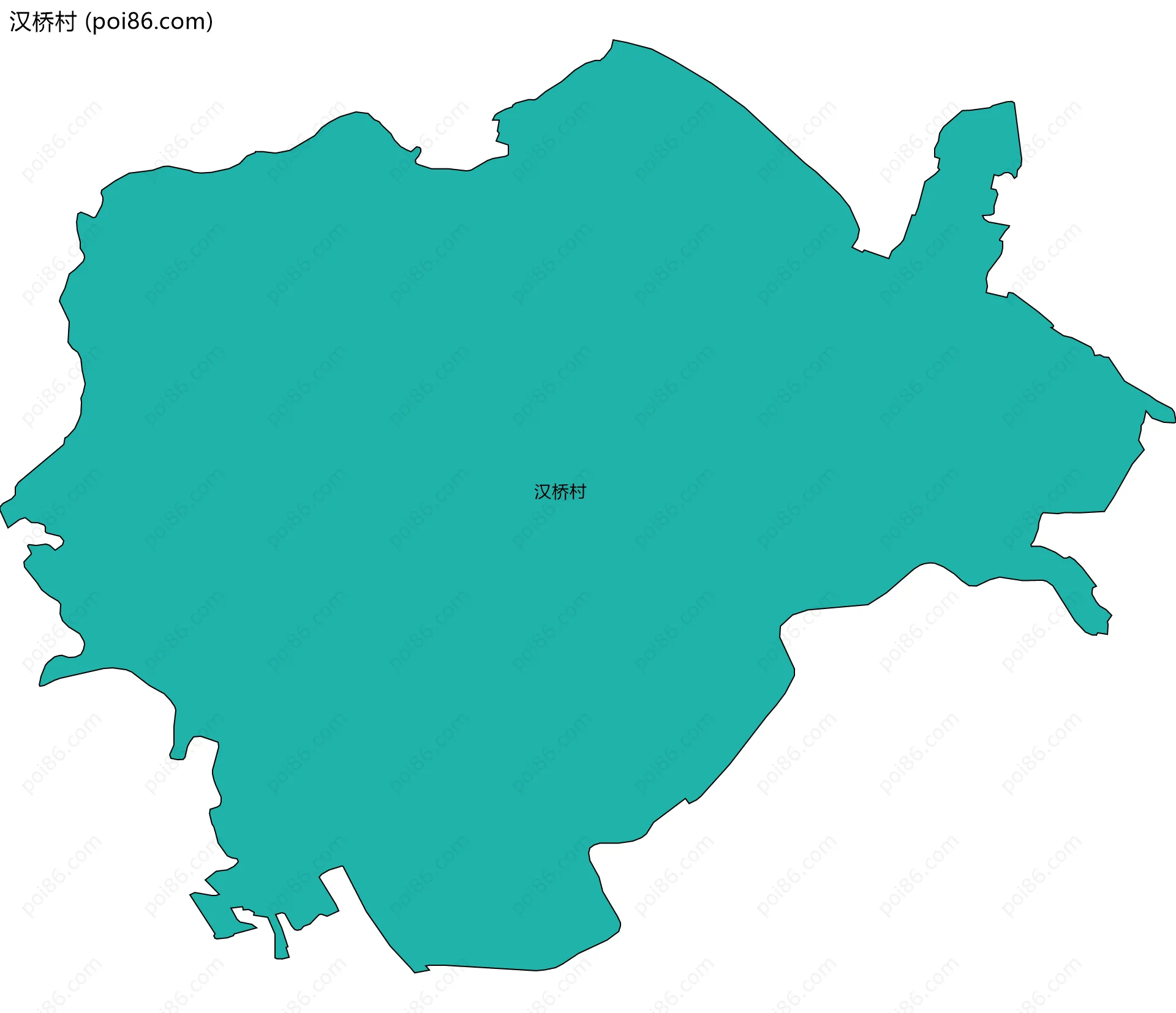 汉桥村边界地图