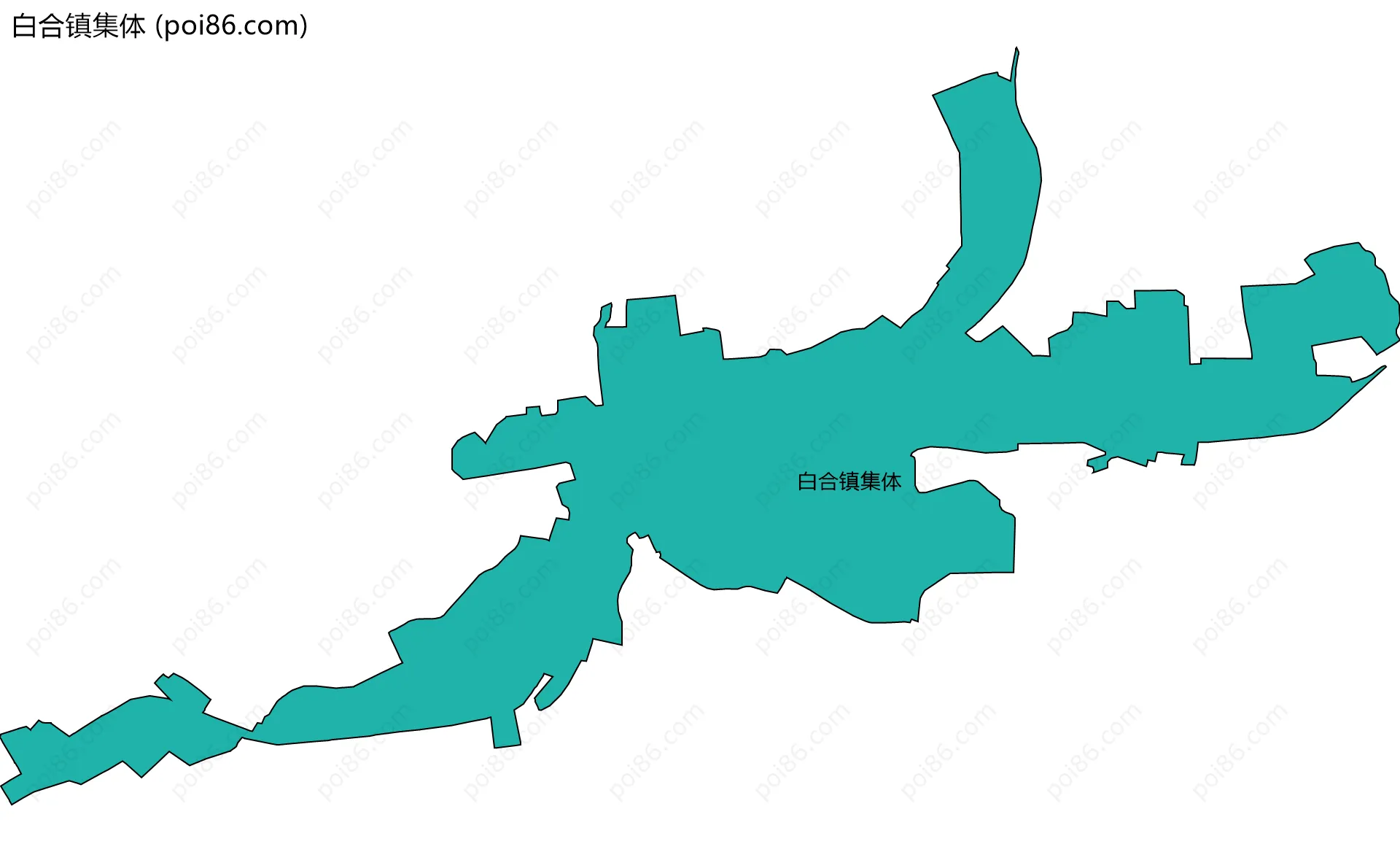 白合镇集体边界地图