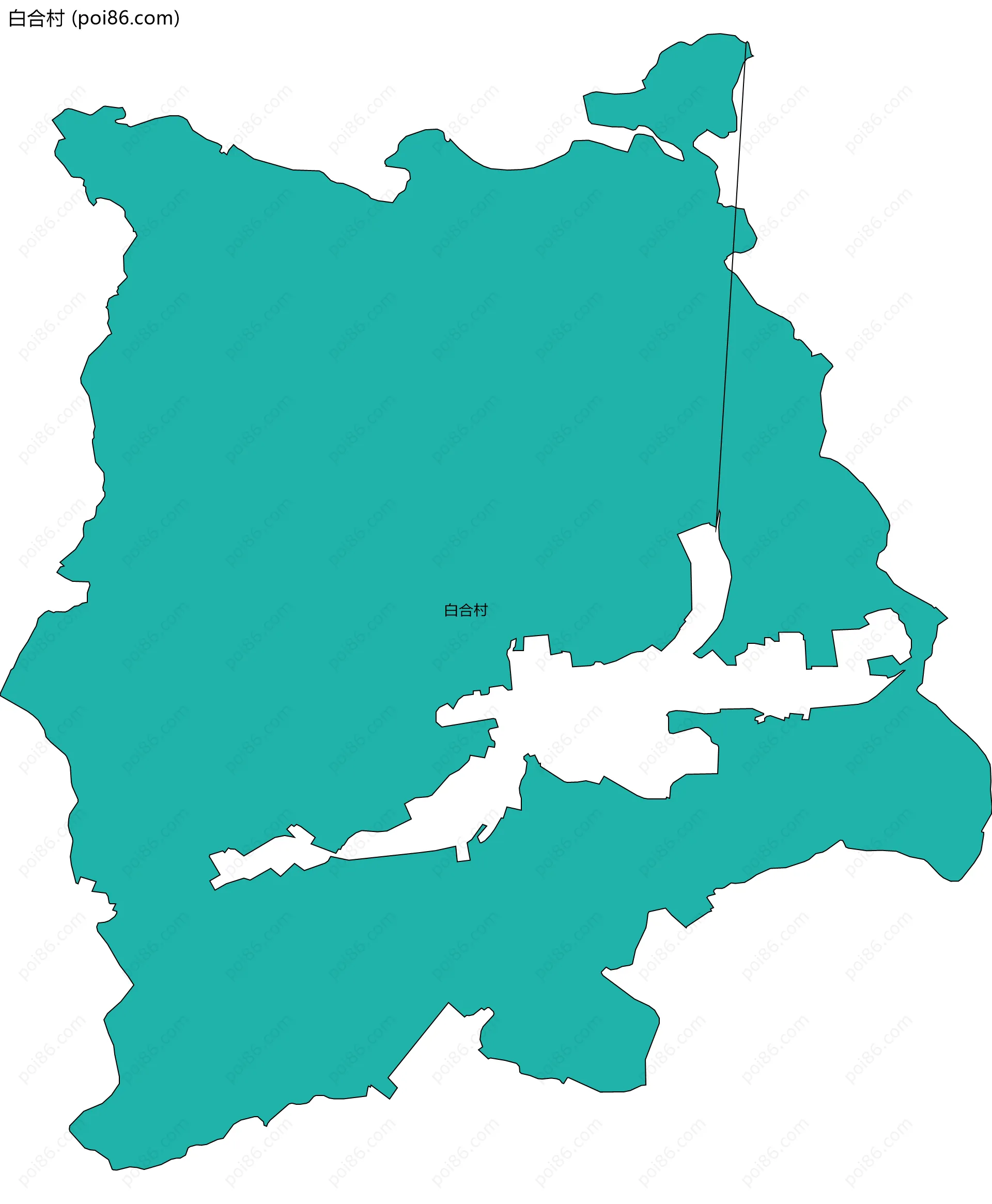 白合村边界地图