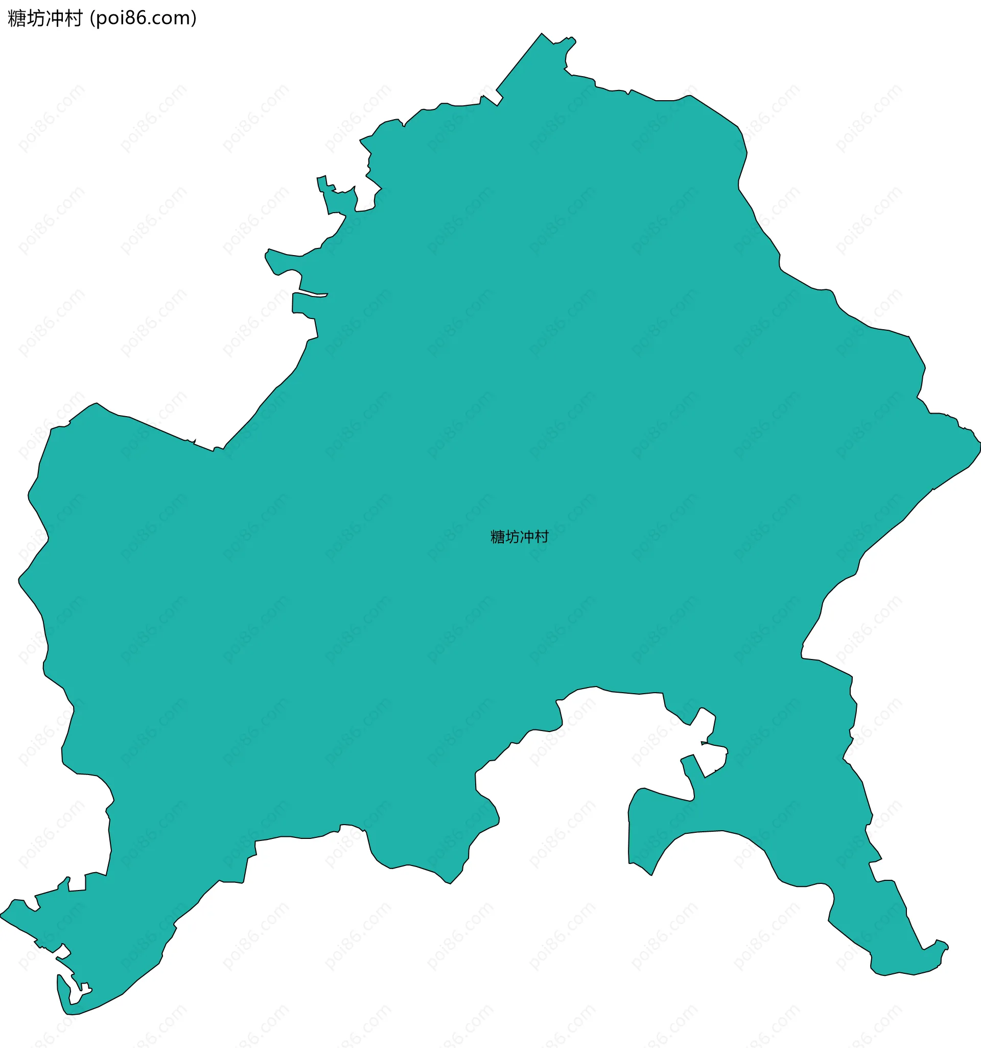 糖坊冲村边界地图