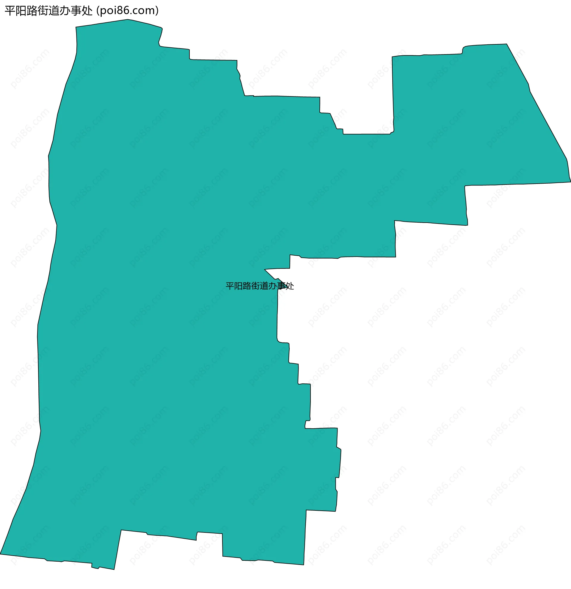 平阳路街道办事处边界地图