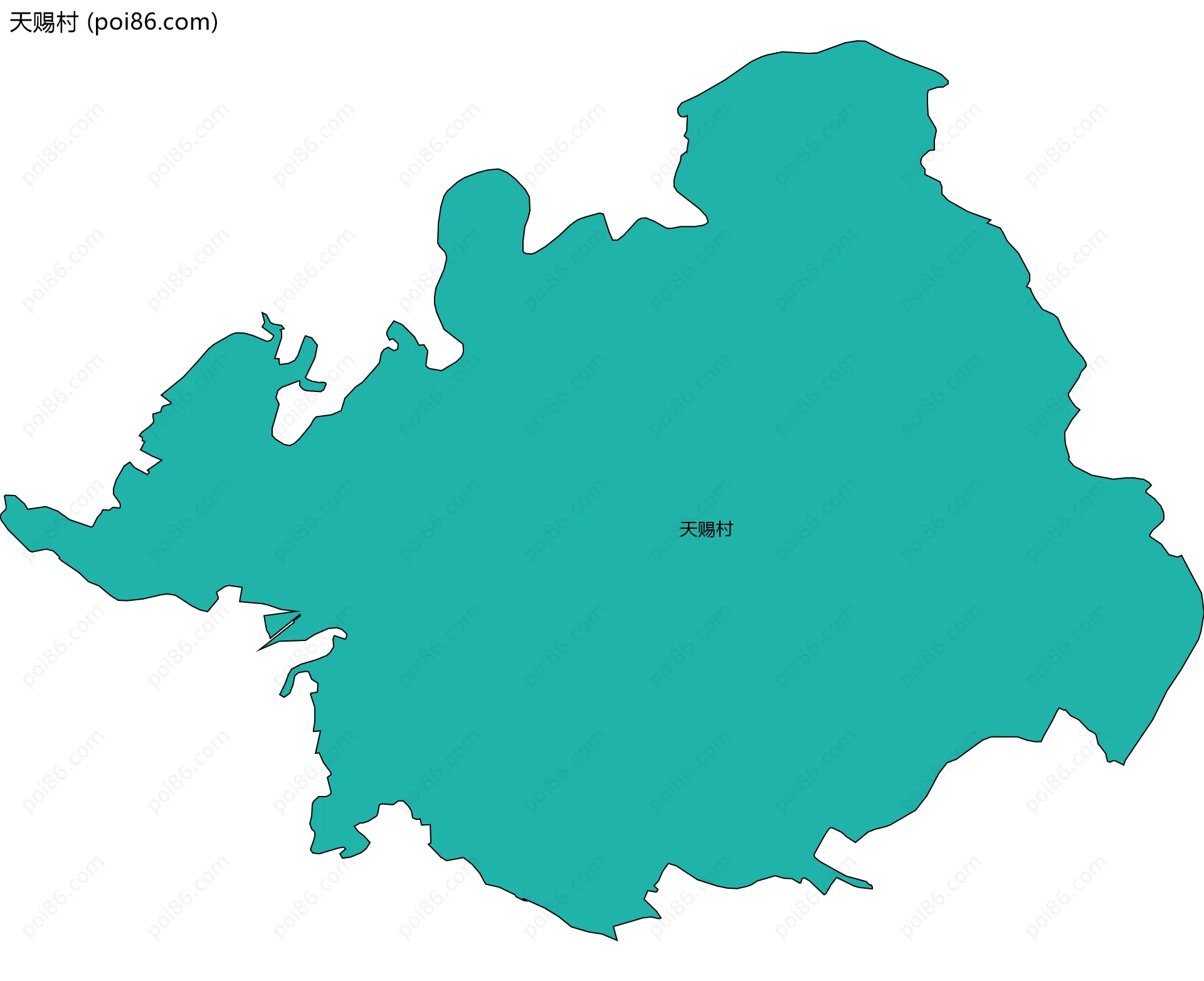 天赐村边界地图