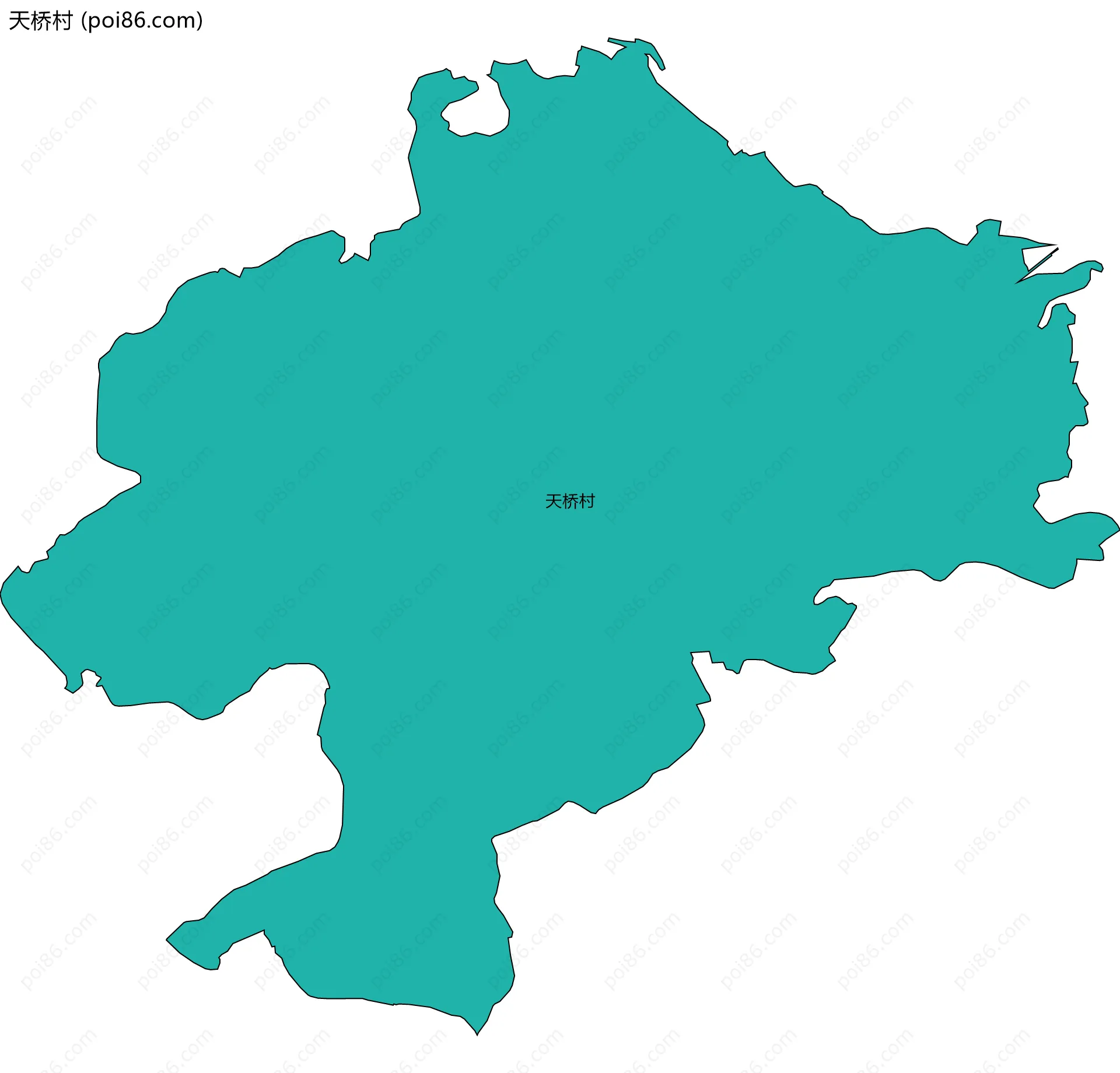 天桥村边界地图