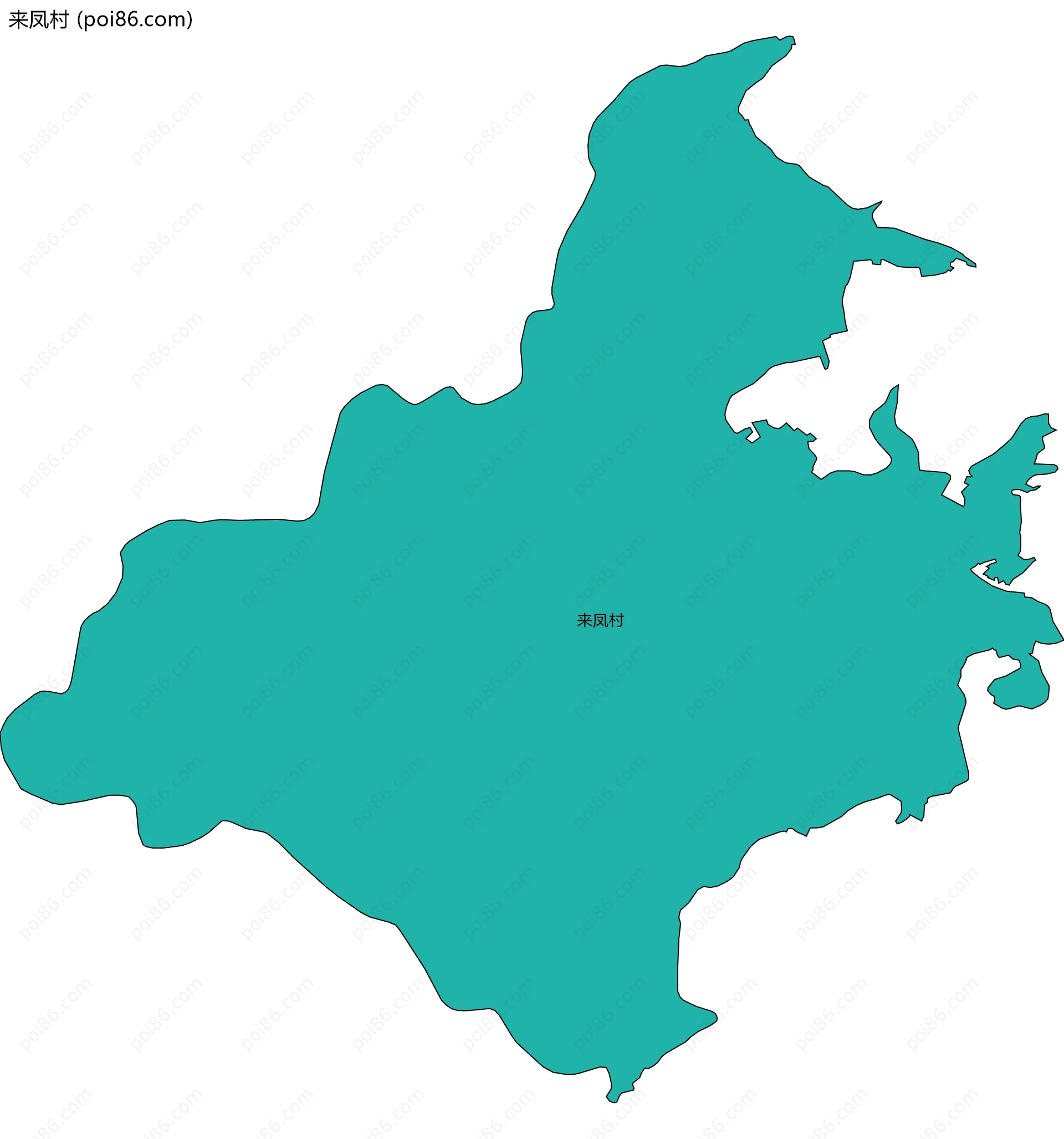 来凤村边界地图