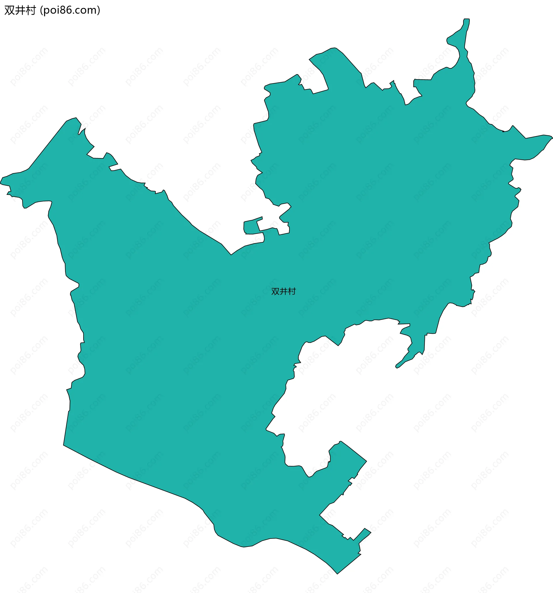 双井村边界地图