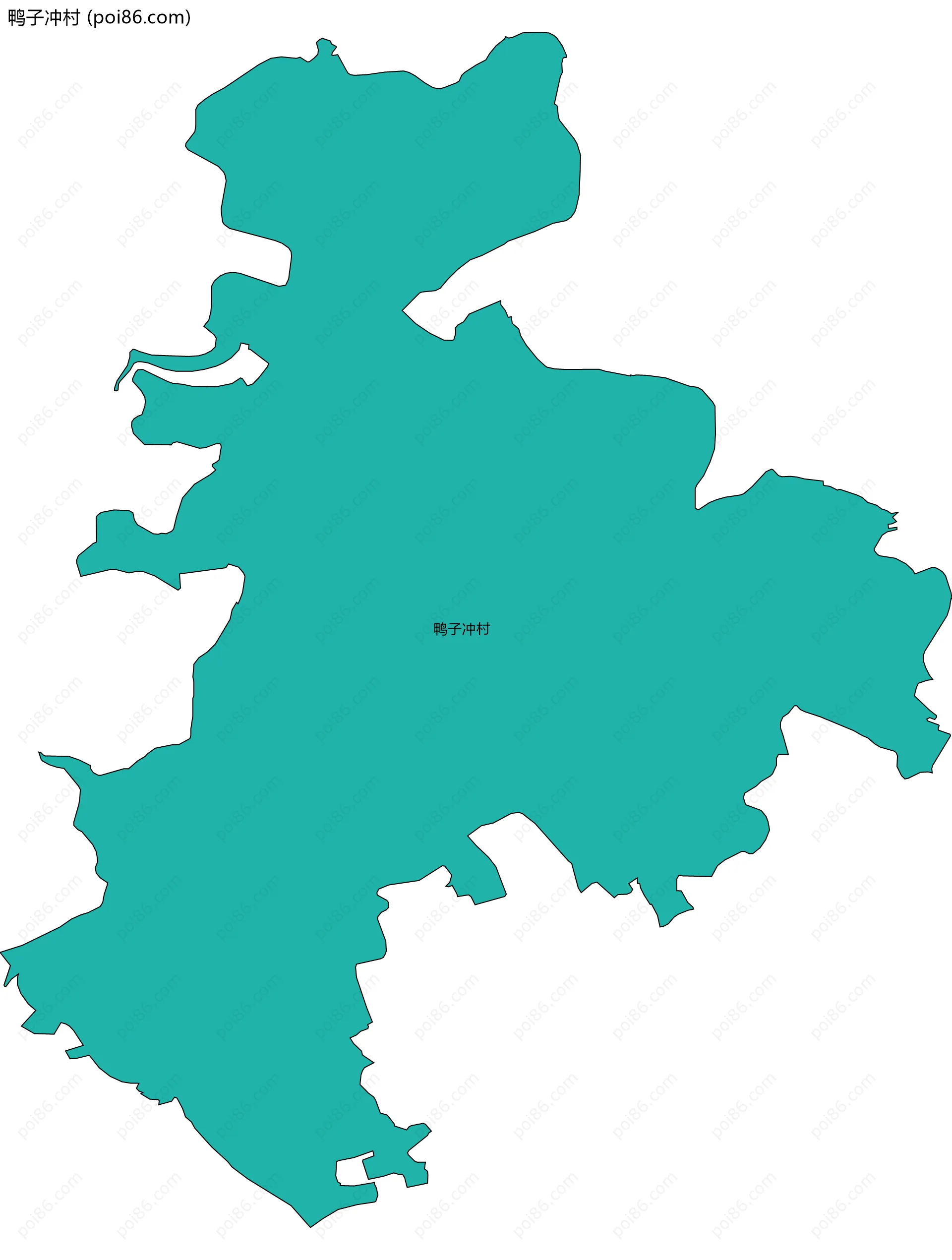 鸭子冲村边界地图