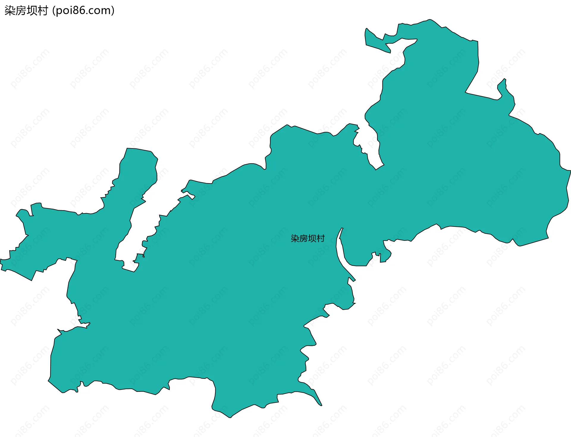 染房坝村边界地图