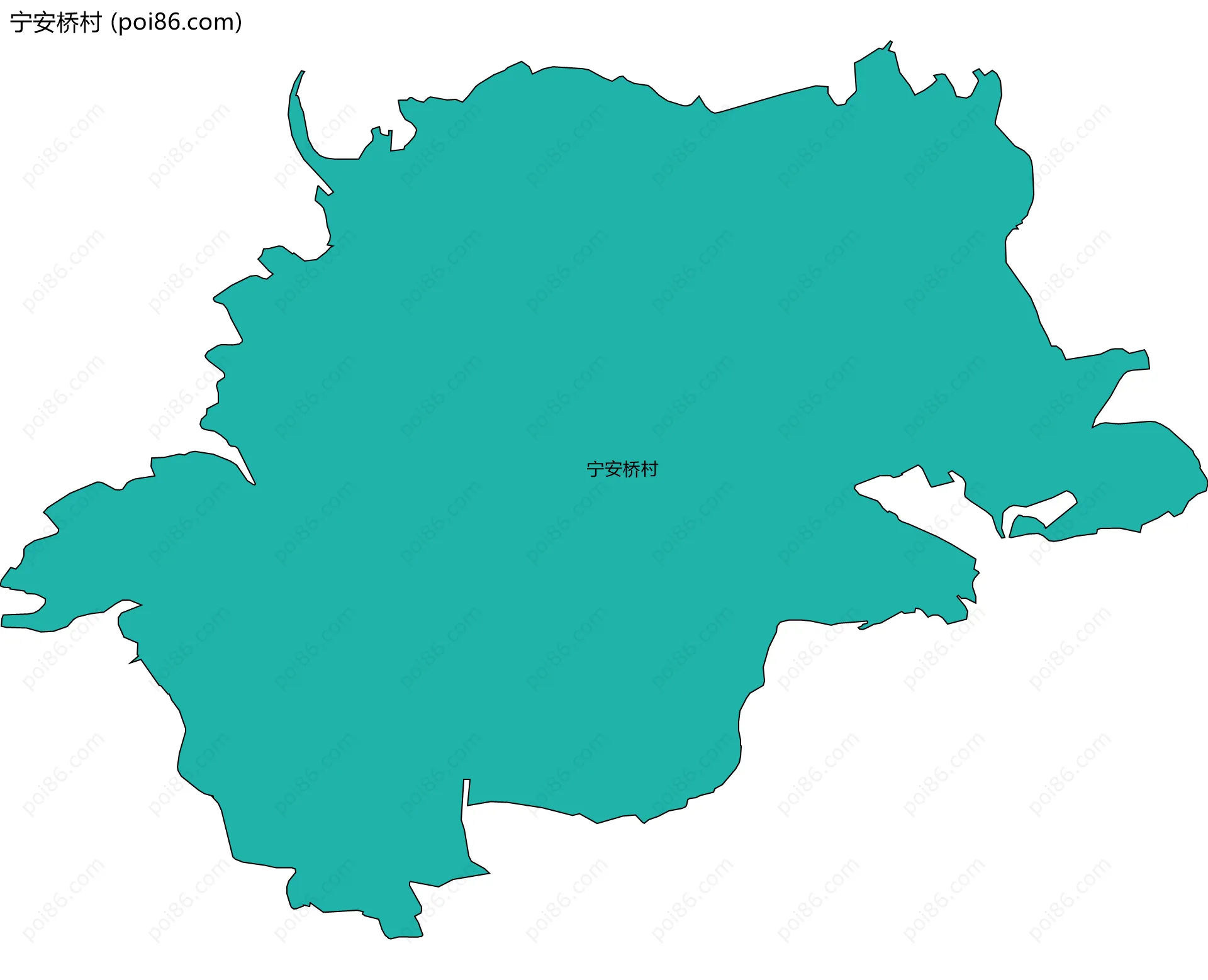 宁安桥村边界地图
