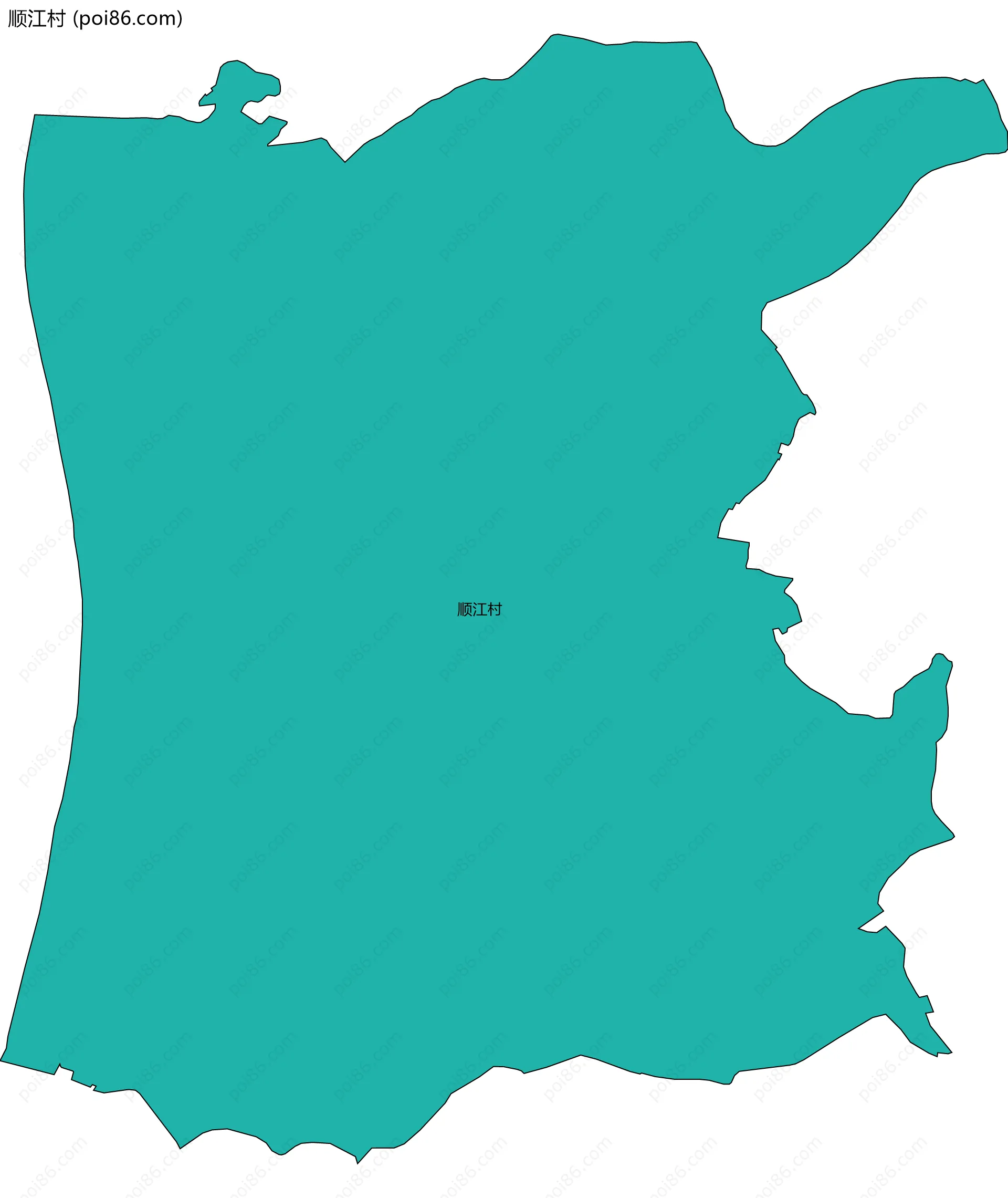 顺江村边界地图