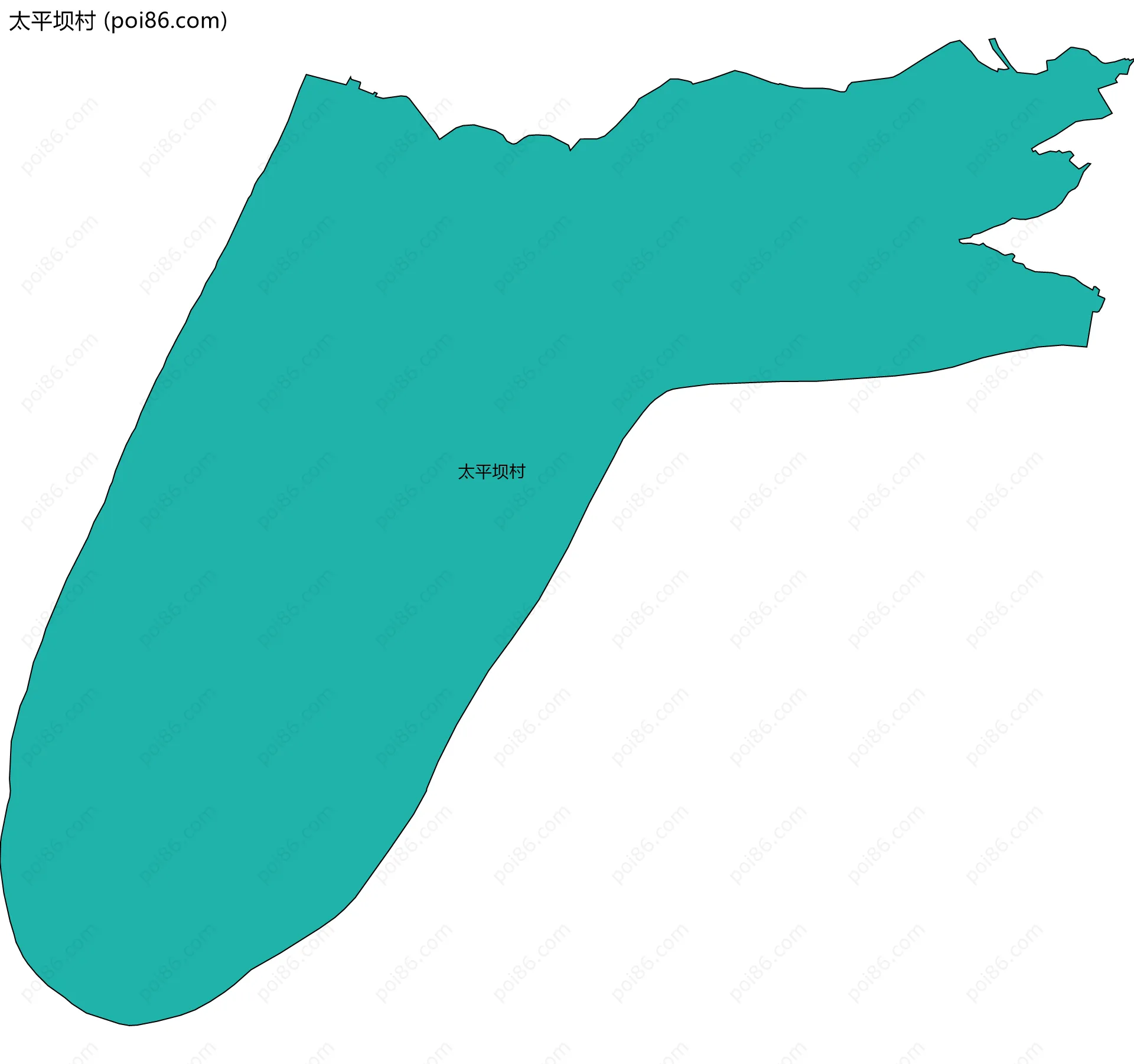 太平坝村边界地图