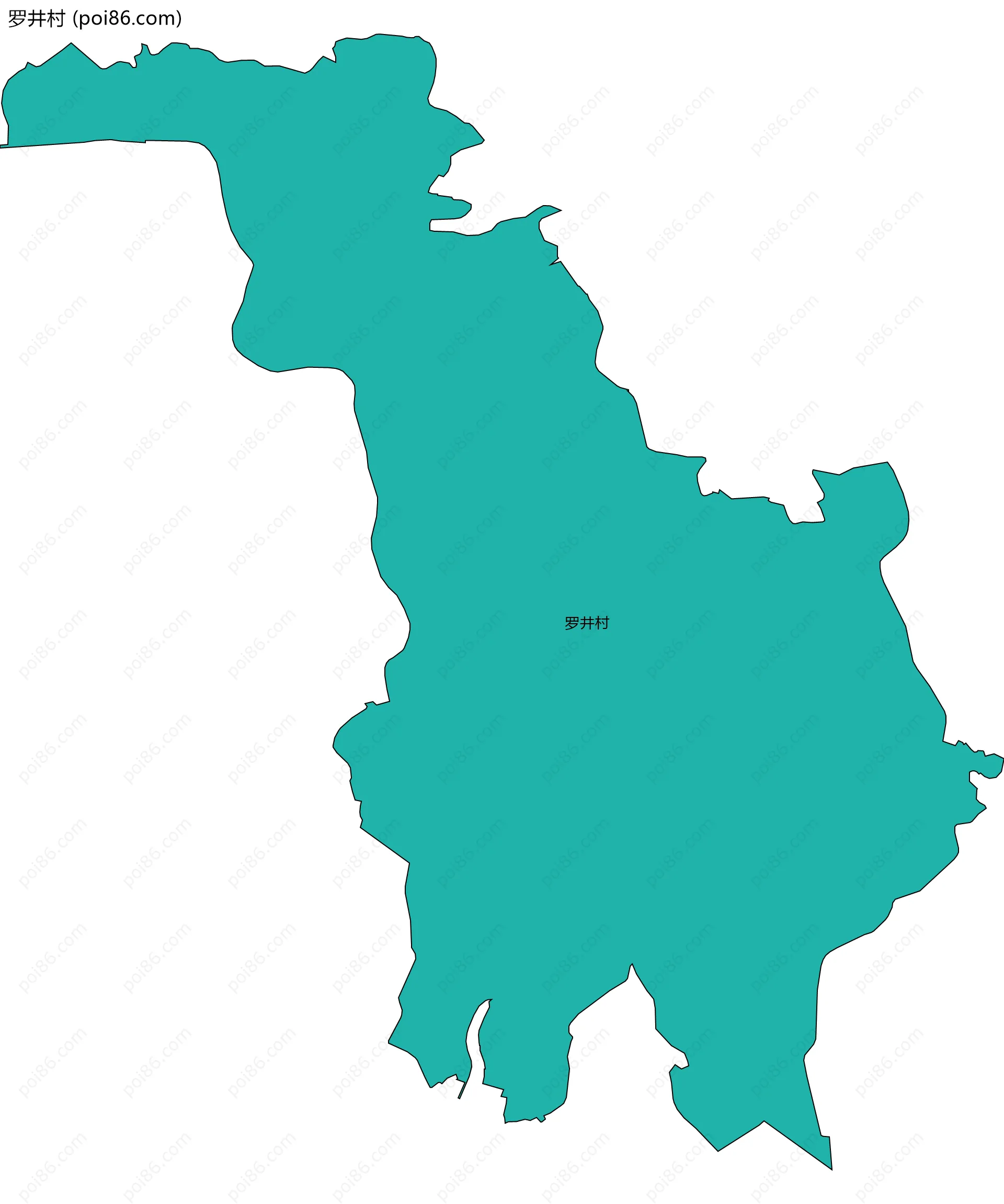 罗井村边界地图