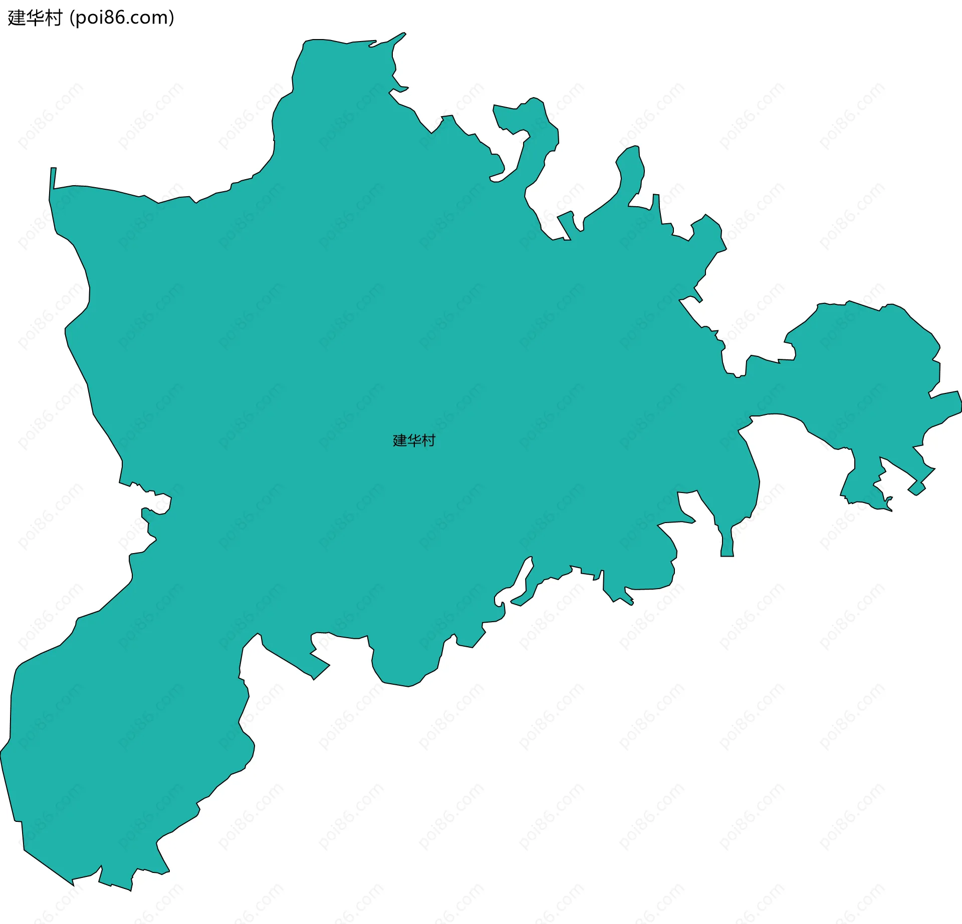 建华村边界地图
