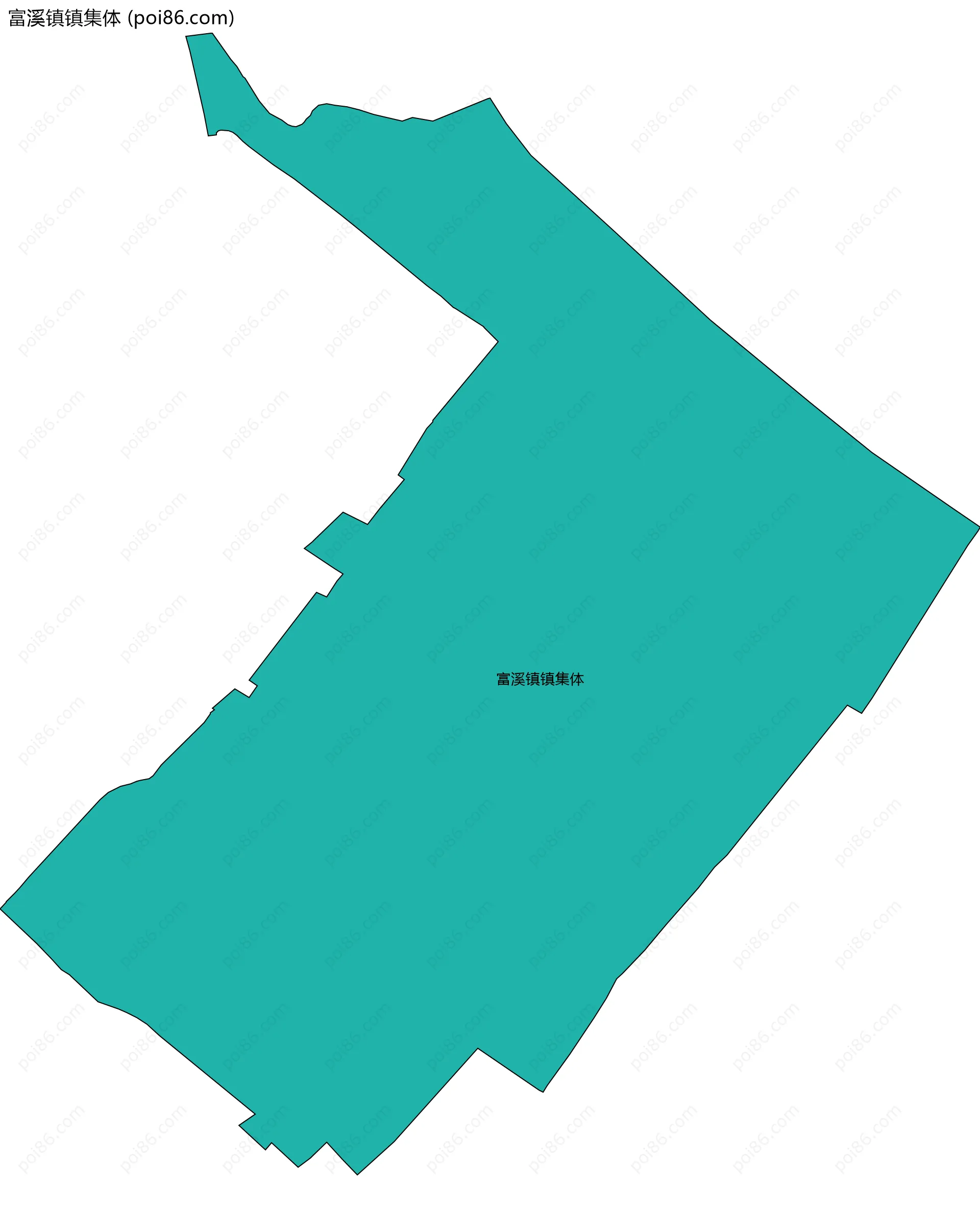 富溪镇镇集体边界地图