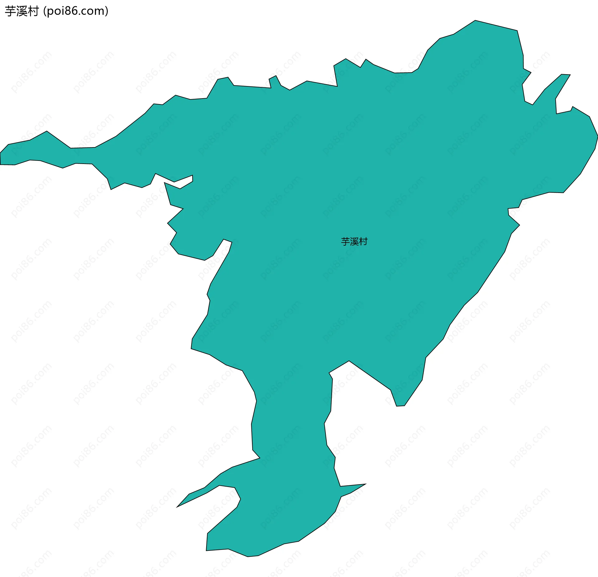 芋溪村边界地图