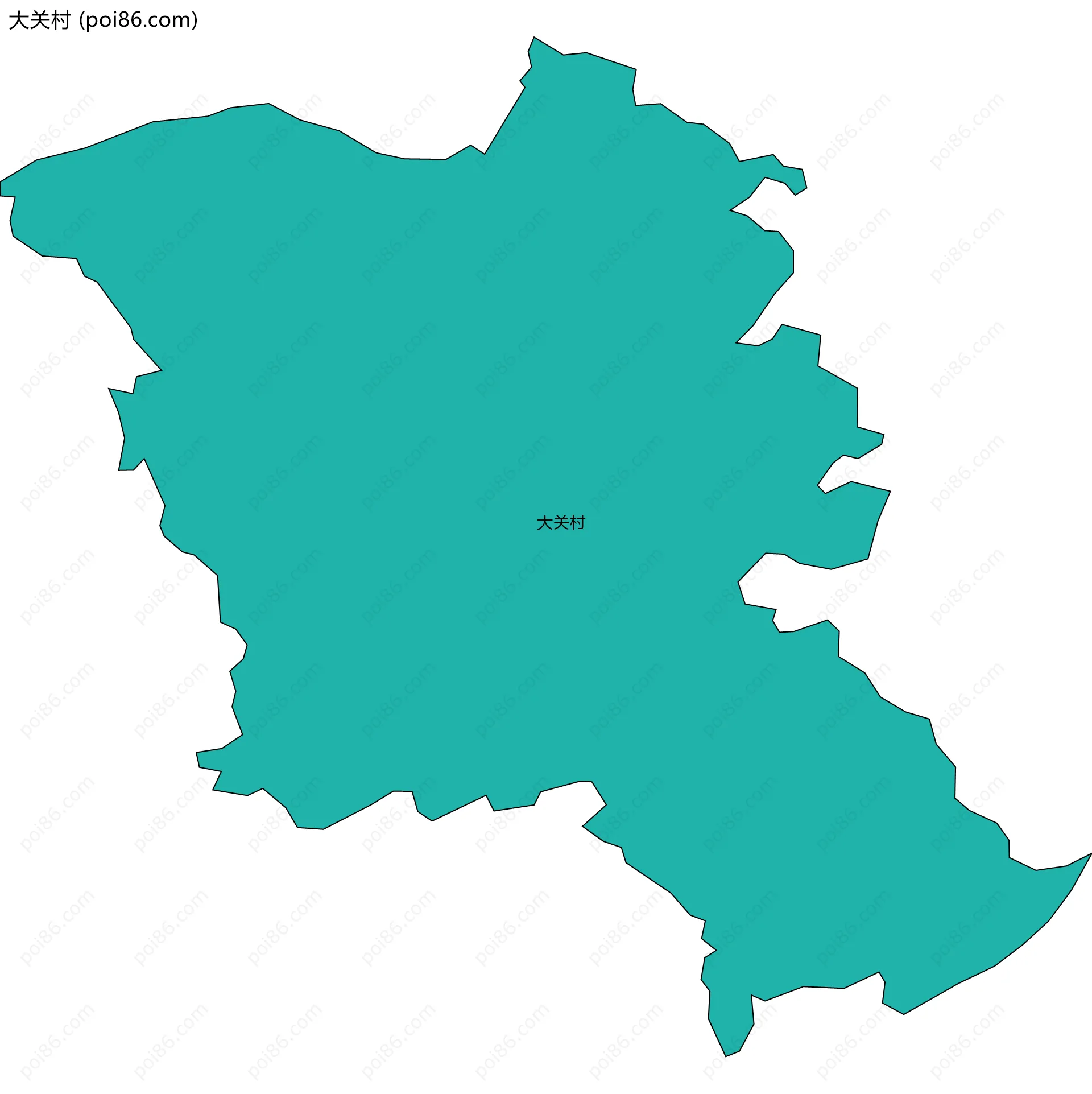 大关村边界地图