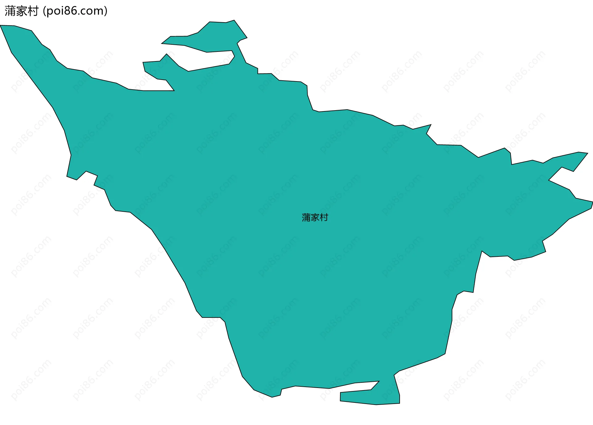 蒲家村边界地图