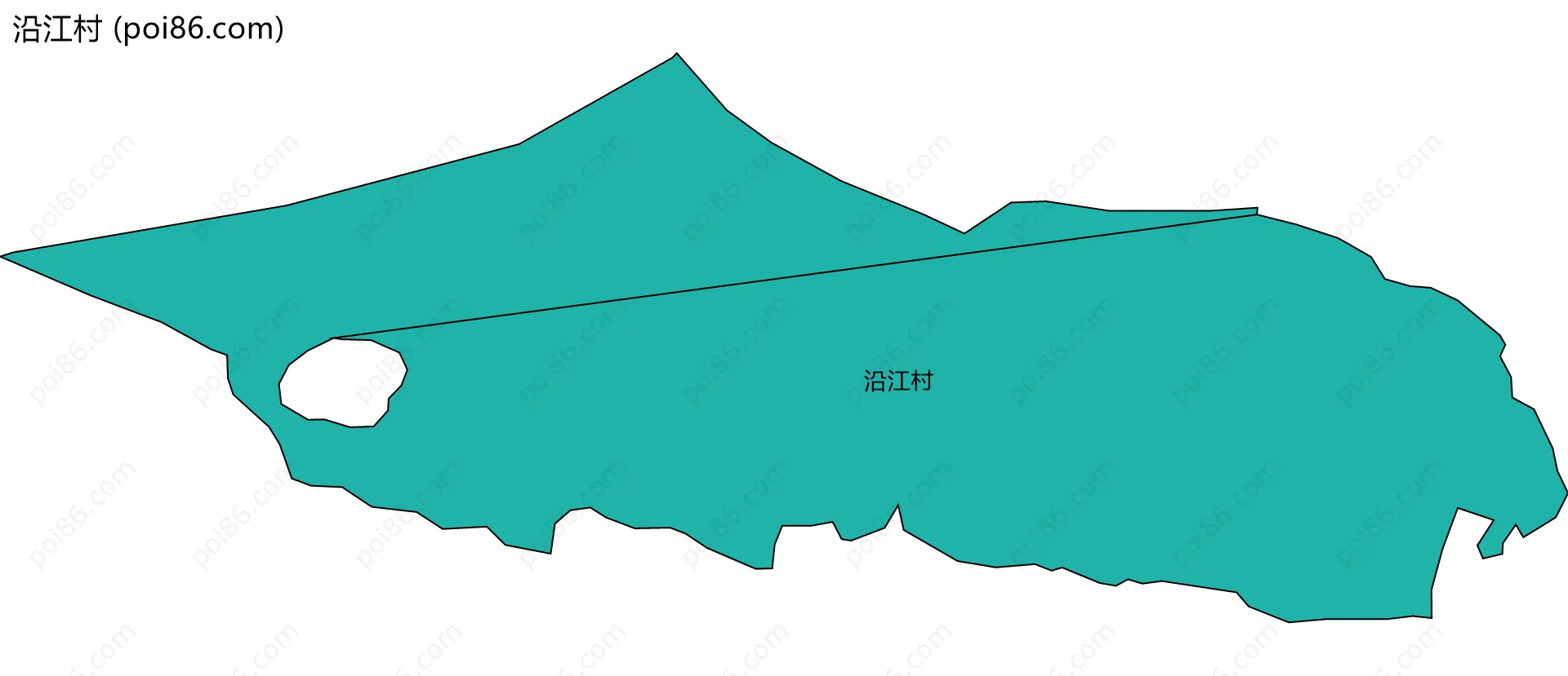 沿江村边界地图