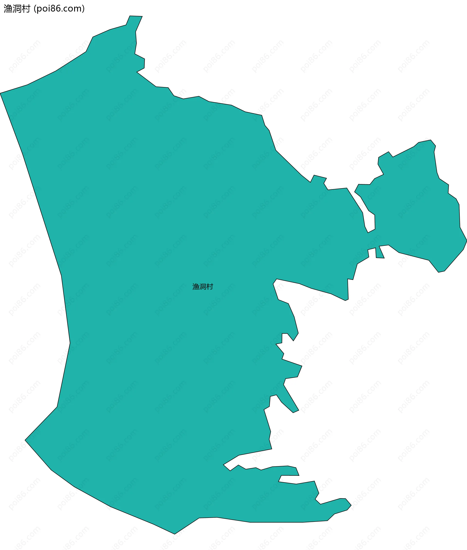 渔洞村边界地图
