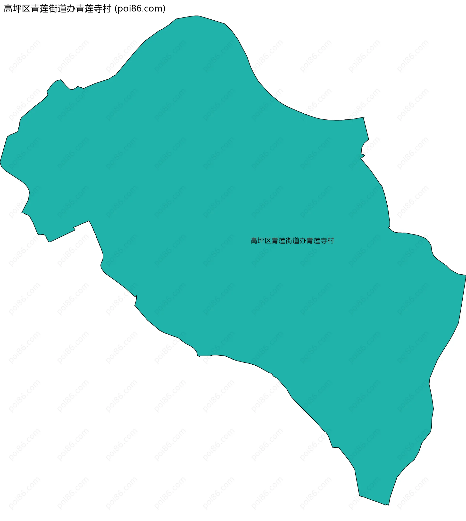 高坪区青莲街道办青莲寺村边界地图