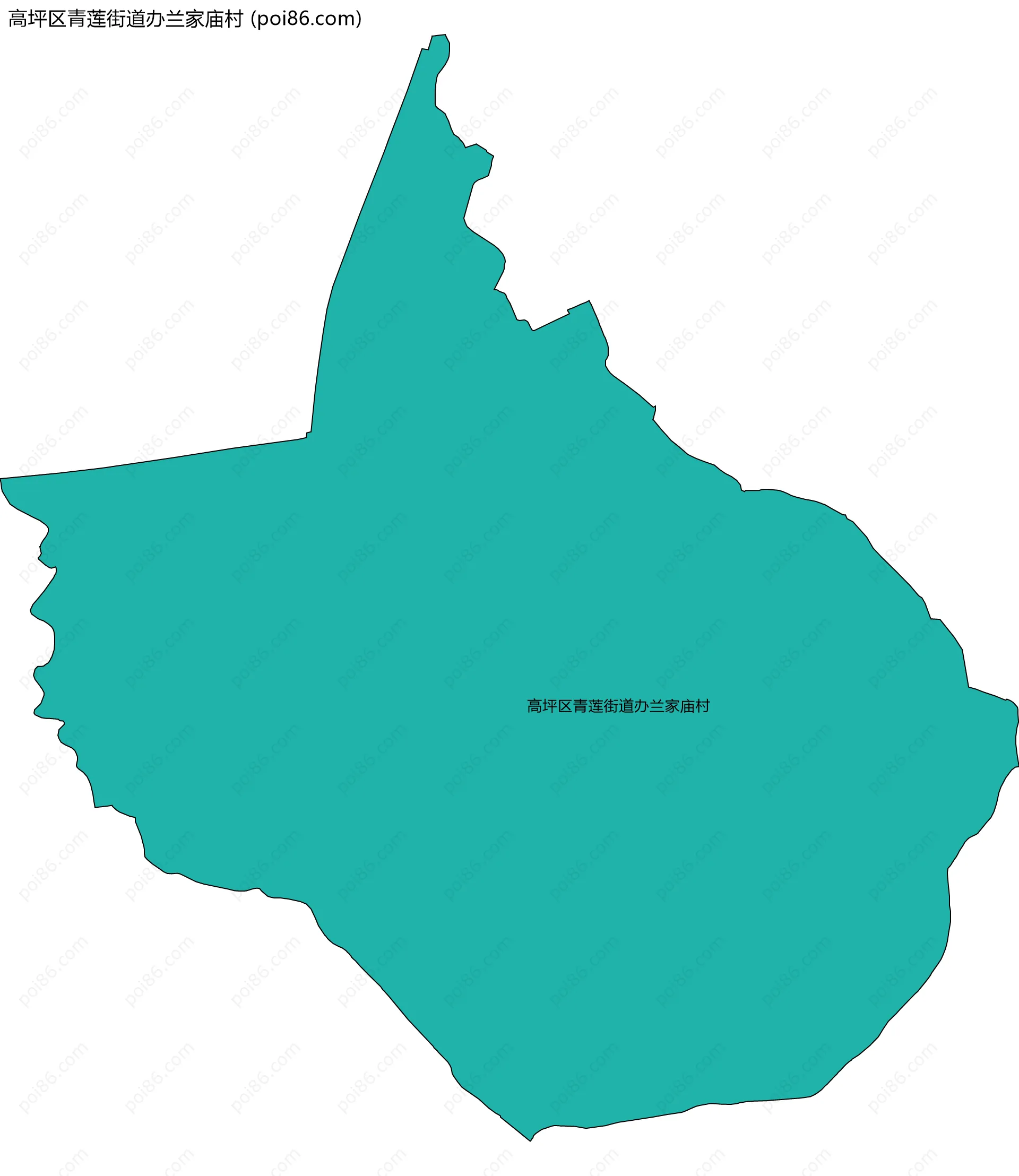 高坪区青莲街道办兰家庙村边界地图