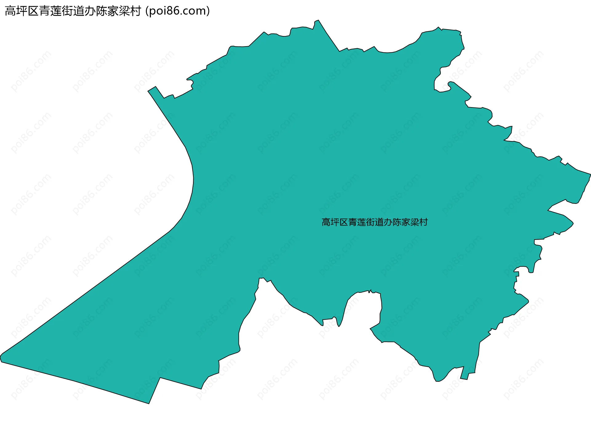高坪区青莲街道办陈家梁村边界地图