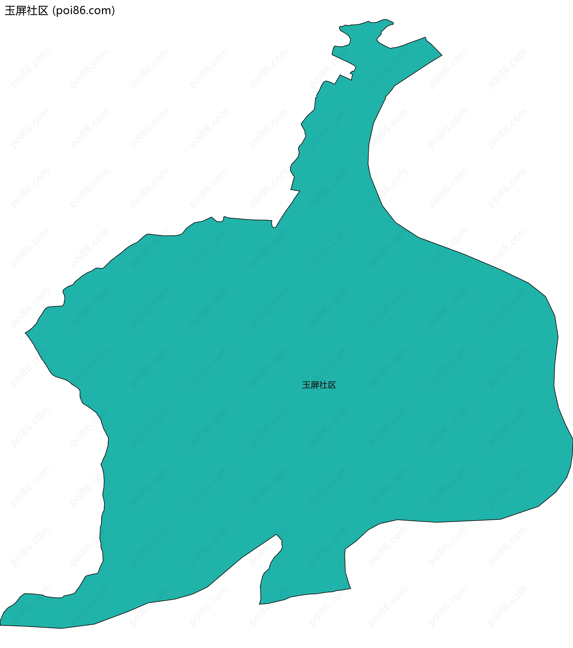 玉屏社区边界地图