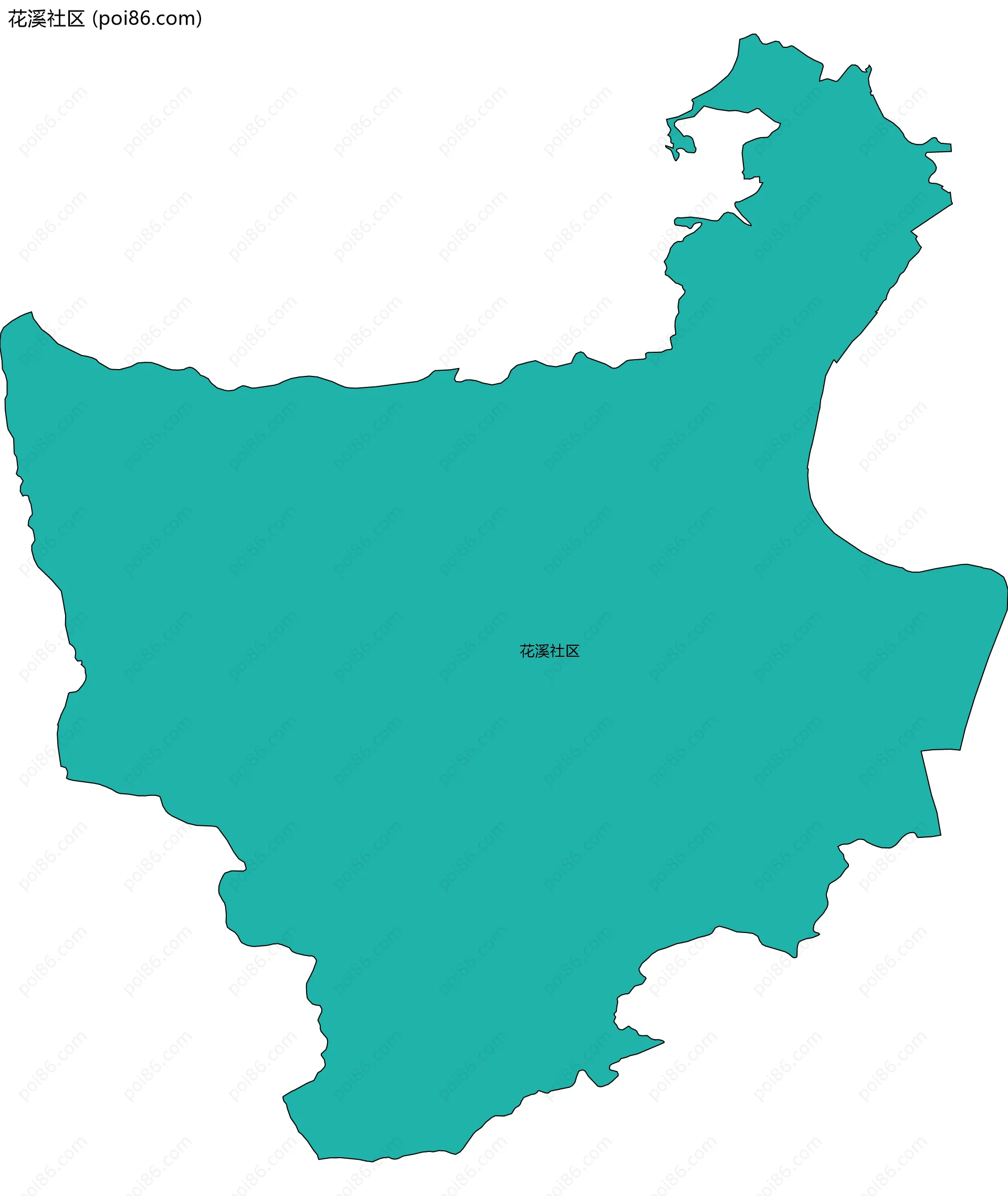 花溪社区边界地图