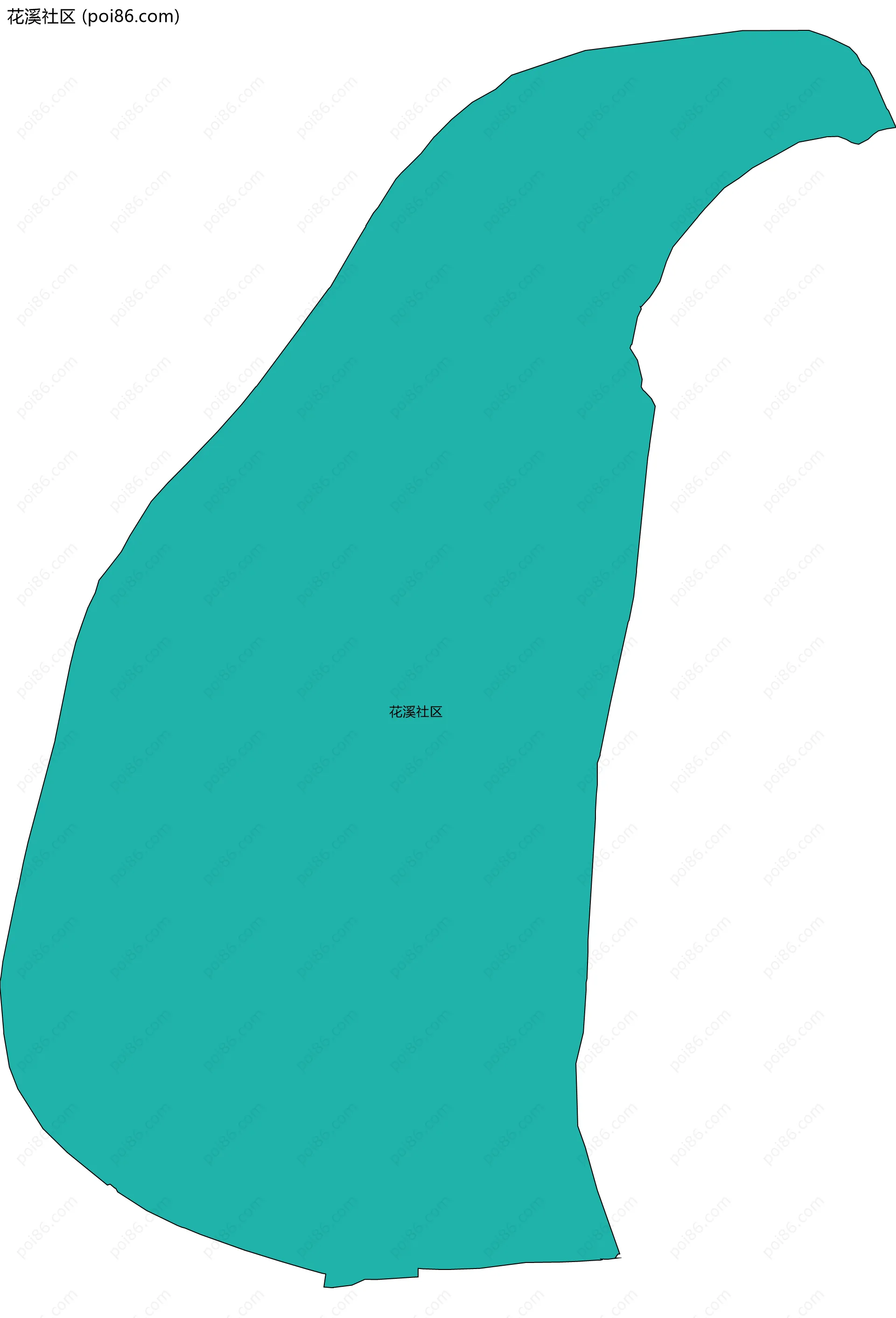花溪社区边界地图