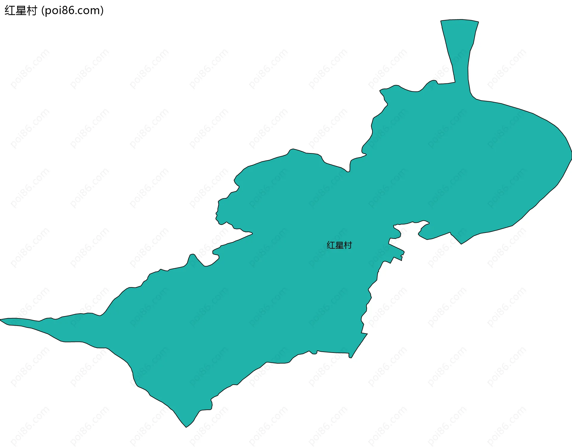 红星村边界地图