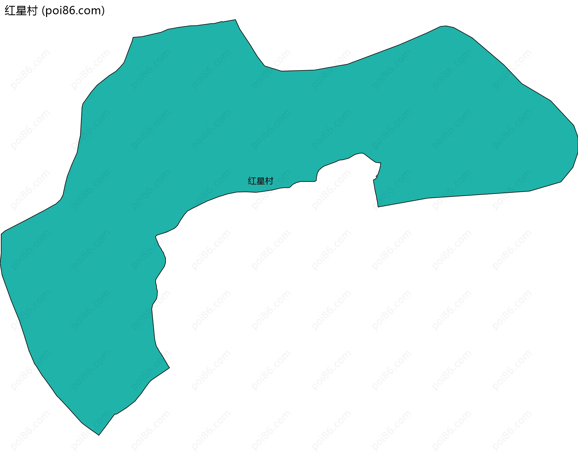 红星村边界地图