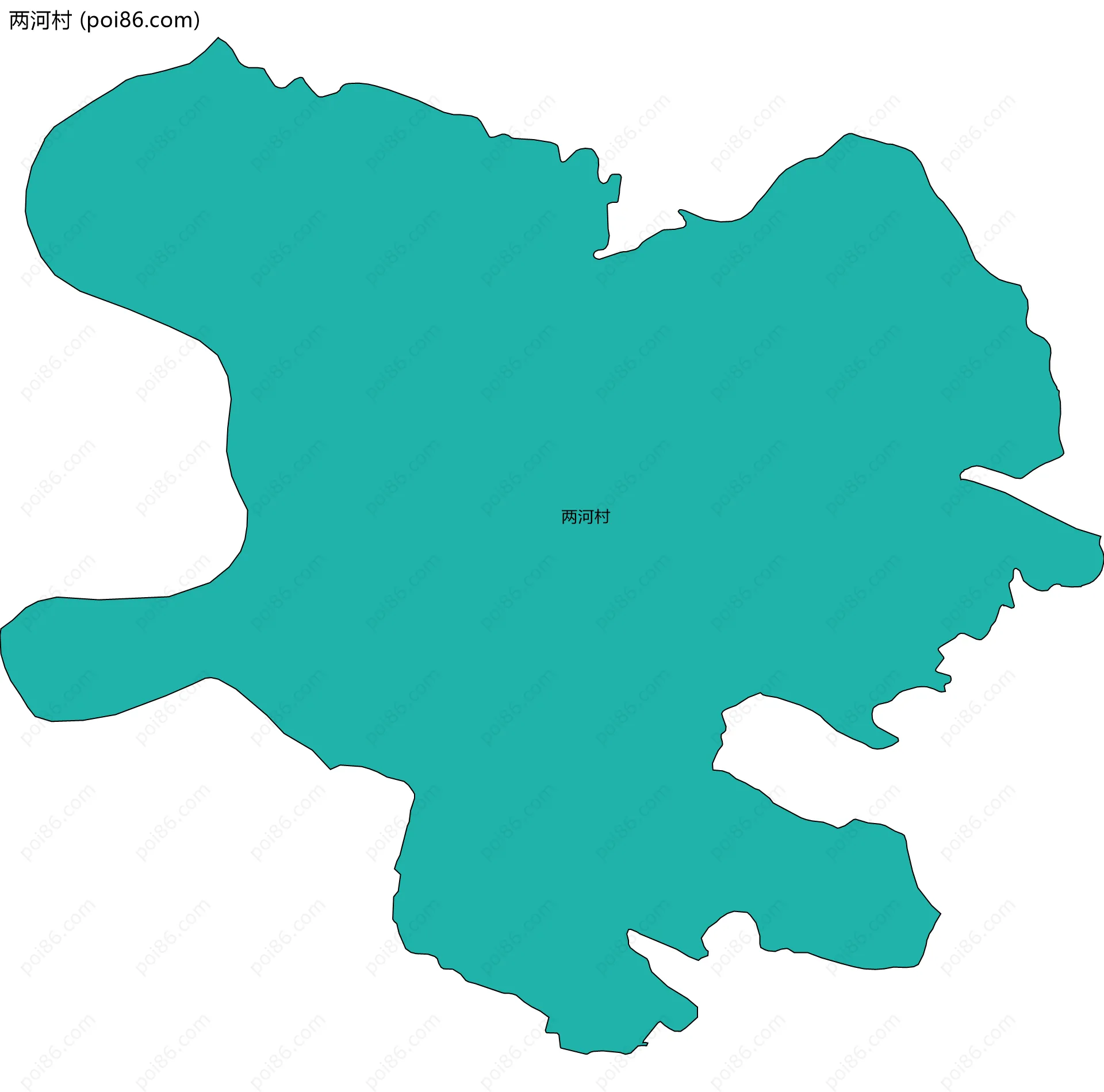 两河村边界地图