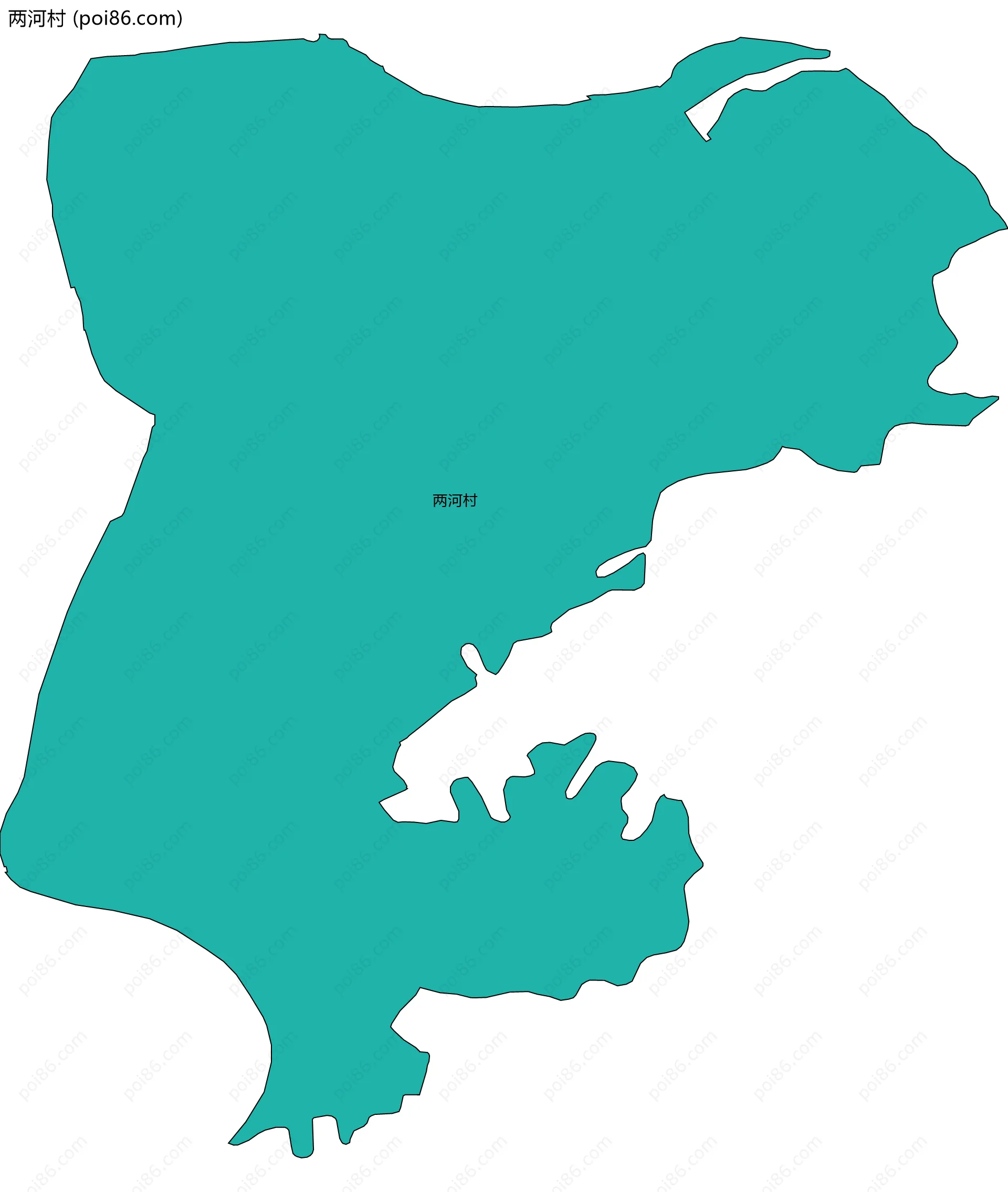 两河村边界地图