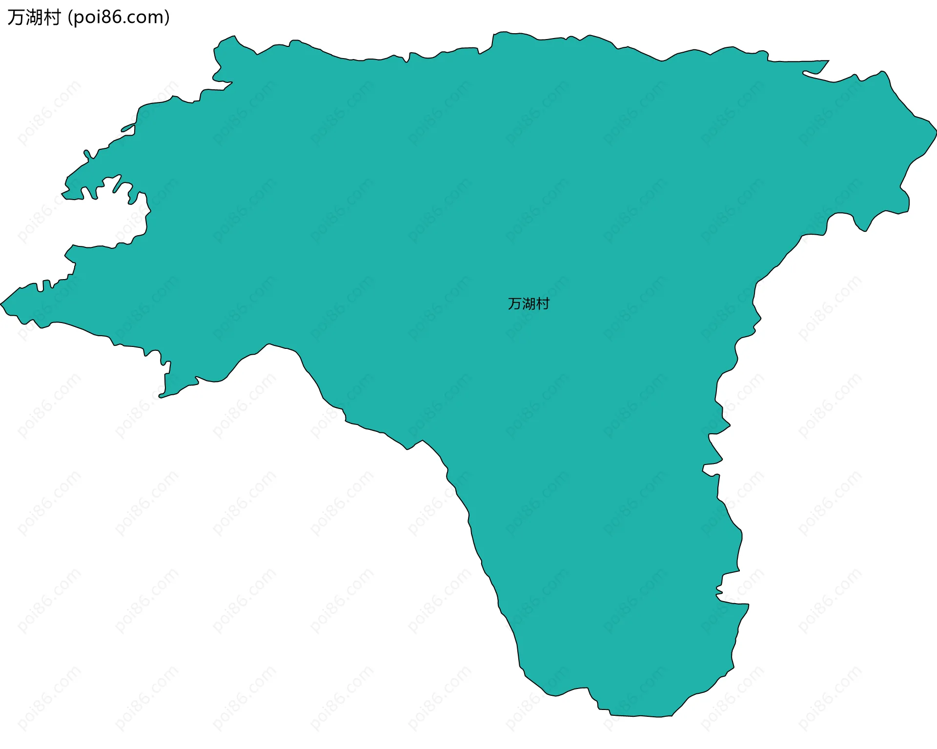 万湖村边界地图
