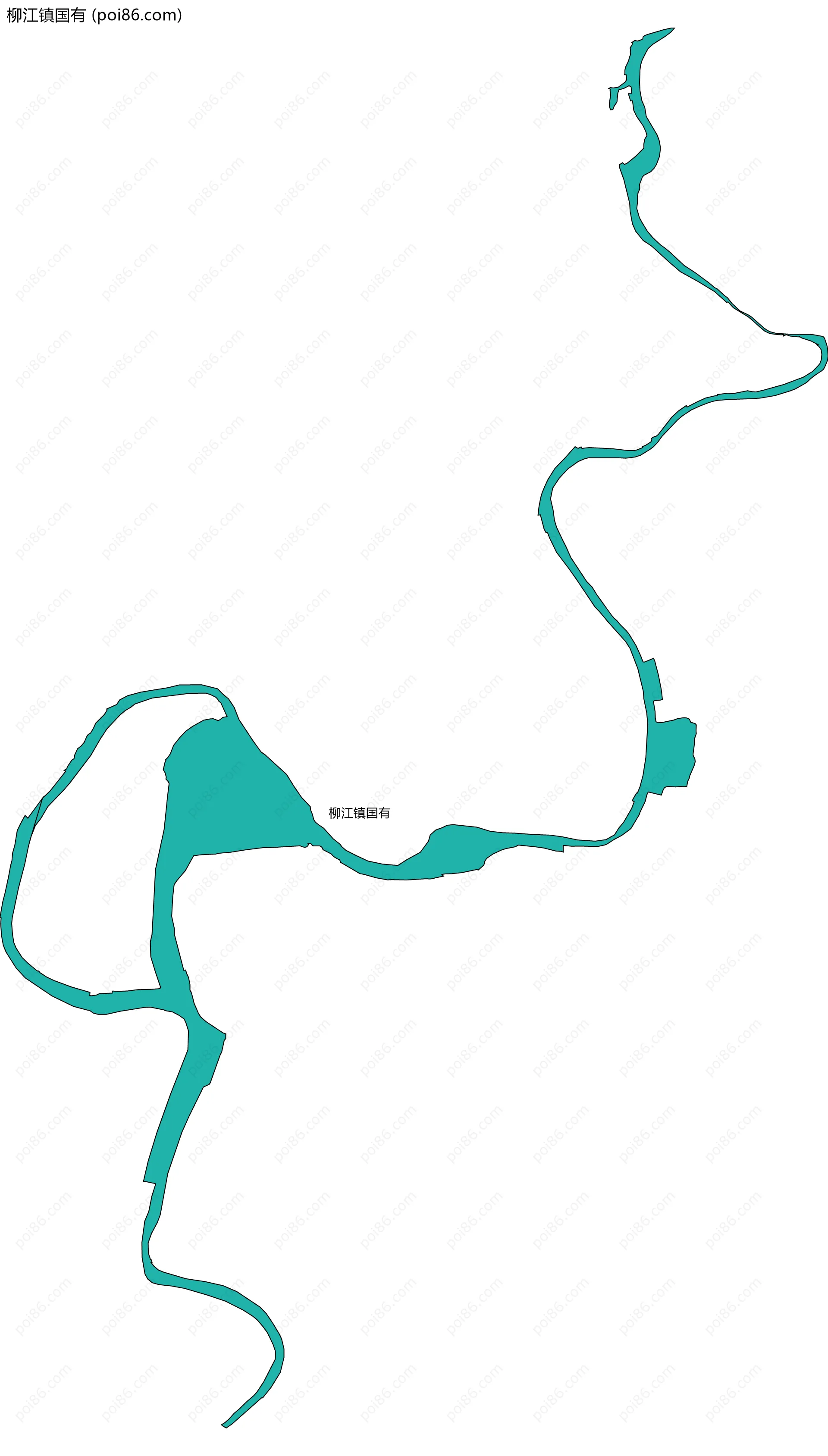 柳江镇国有边界地图