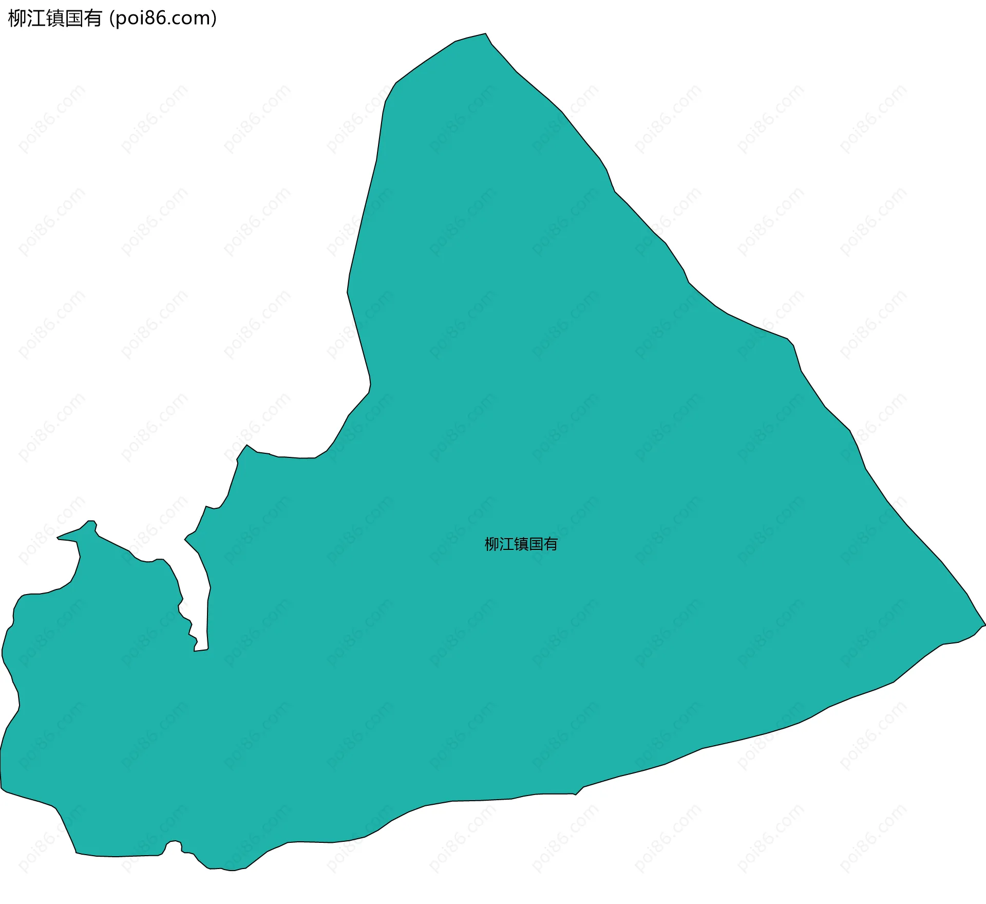 柳江镇国有边界地图