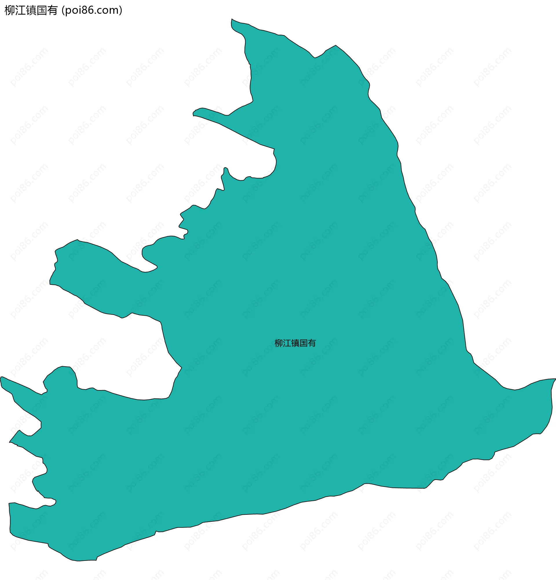 柳江镇国有边界地图