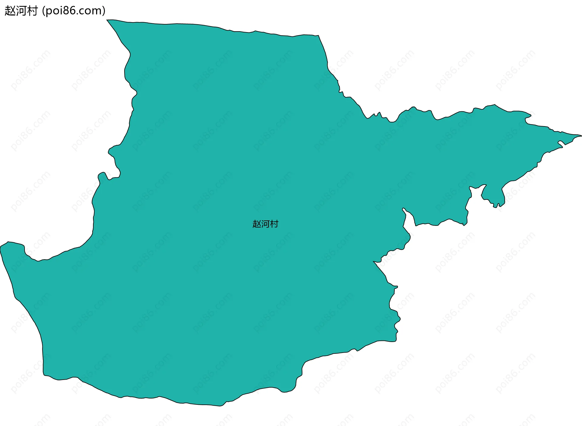 赵河村边界地图