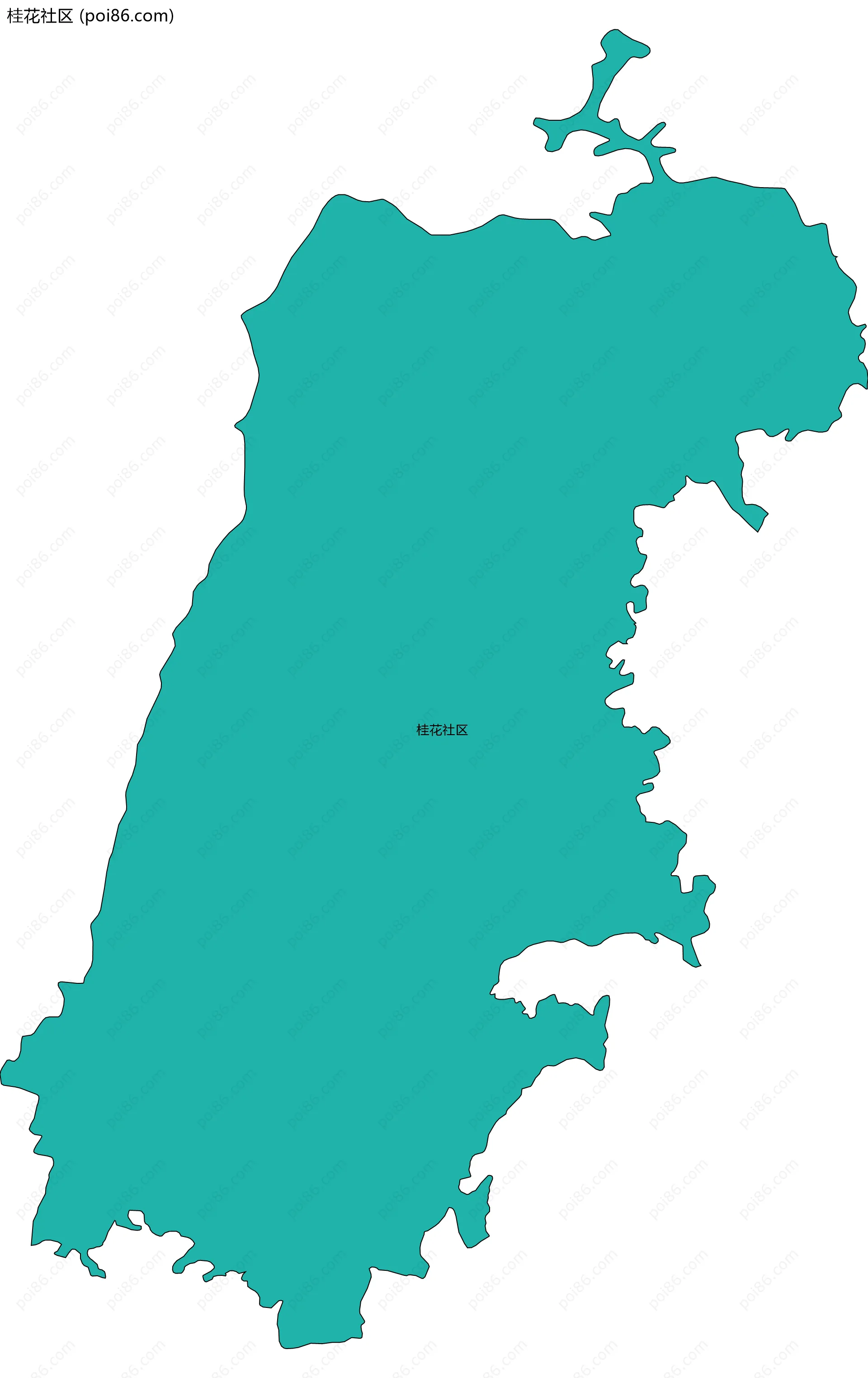 桂花社区边界地图