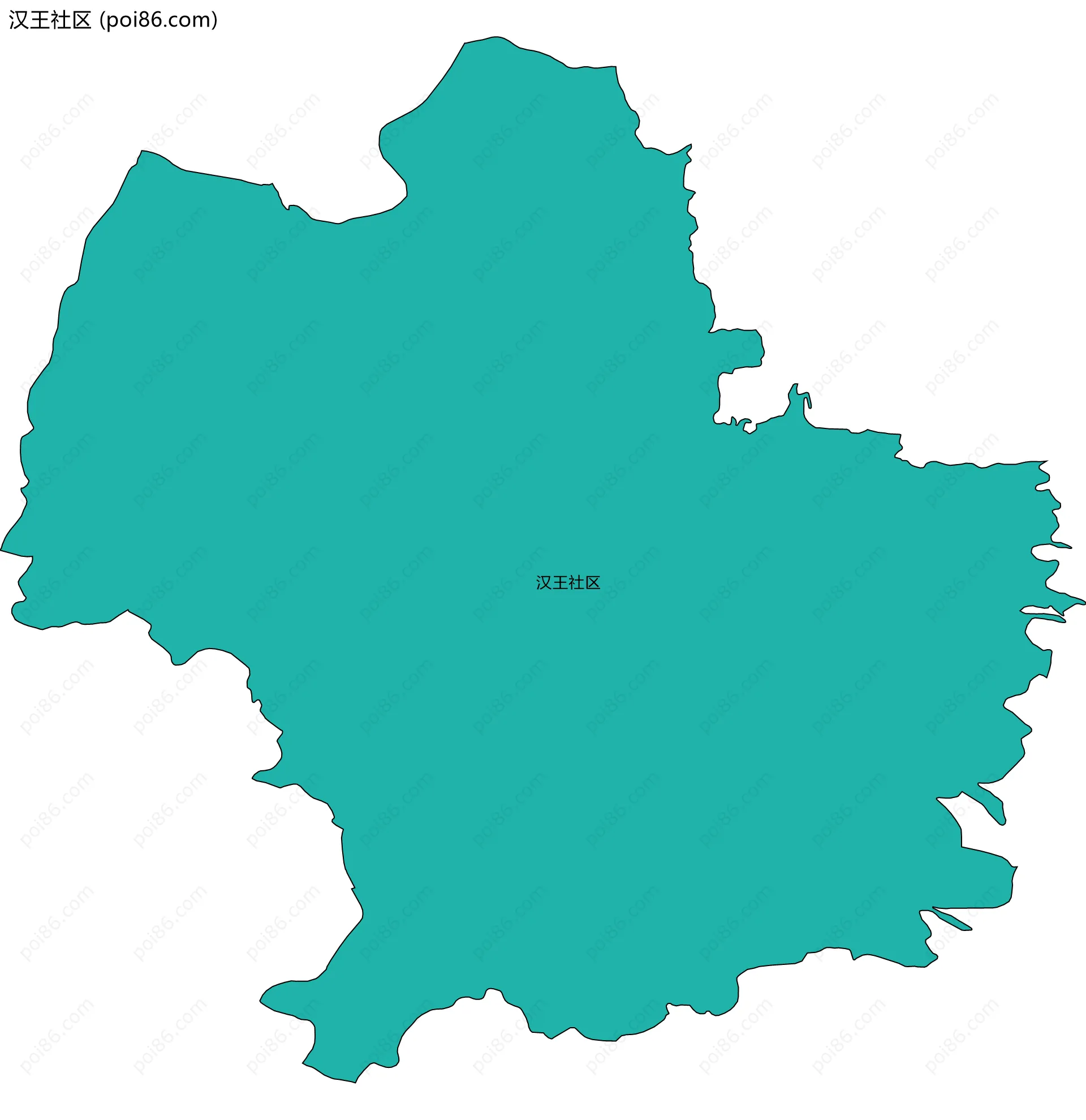 汉王社区边界地图