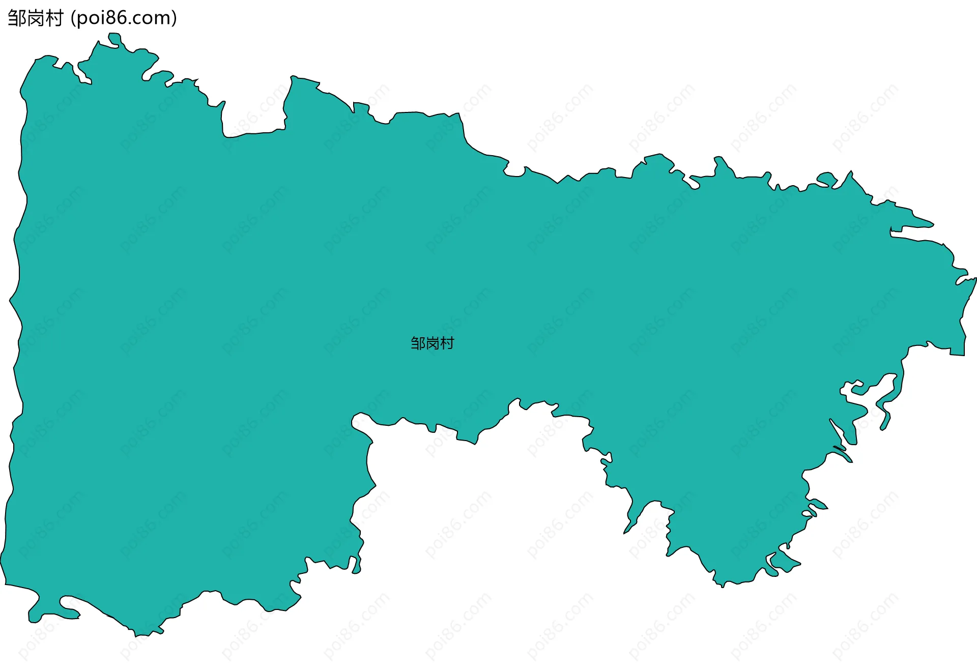 邹岗村边界地图