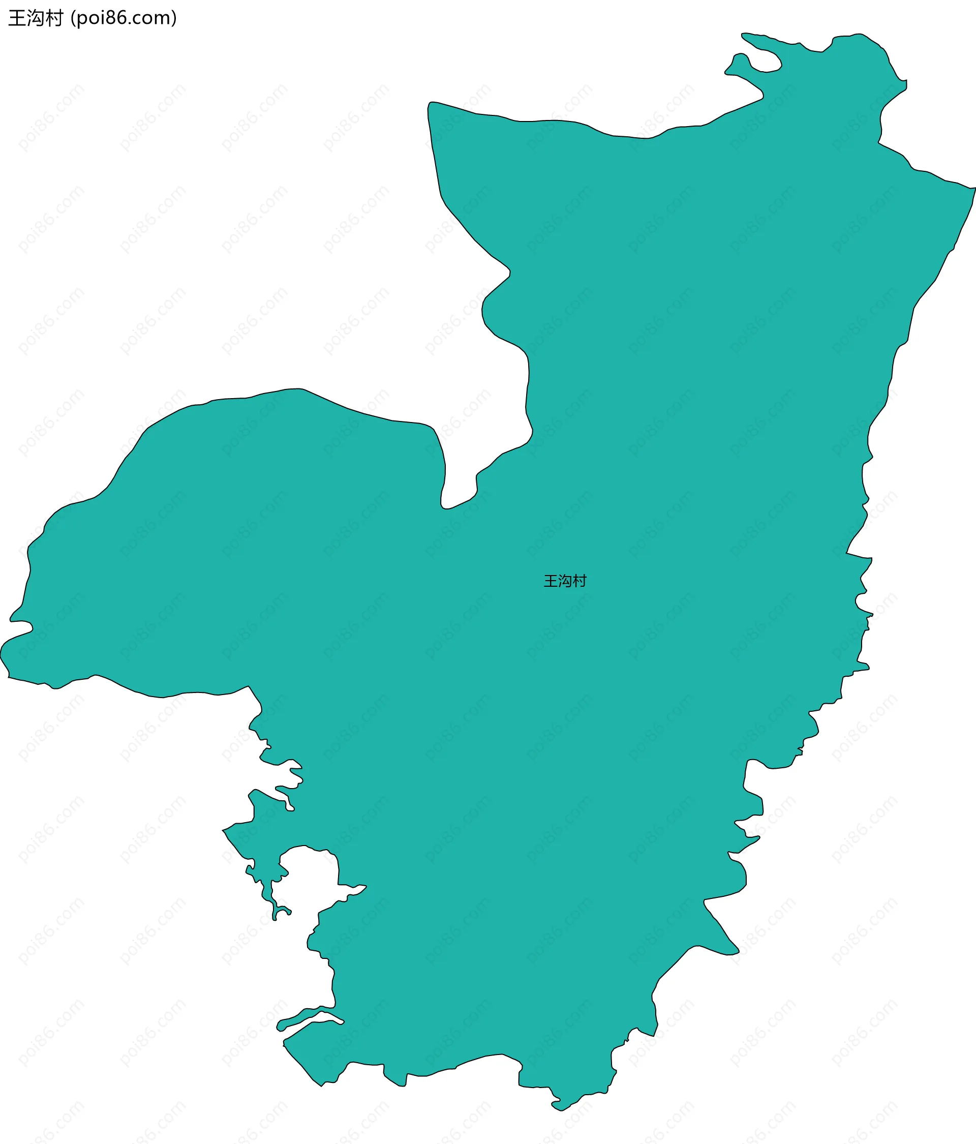 王沟村边界地图