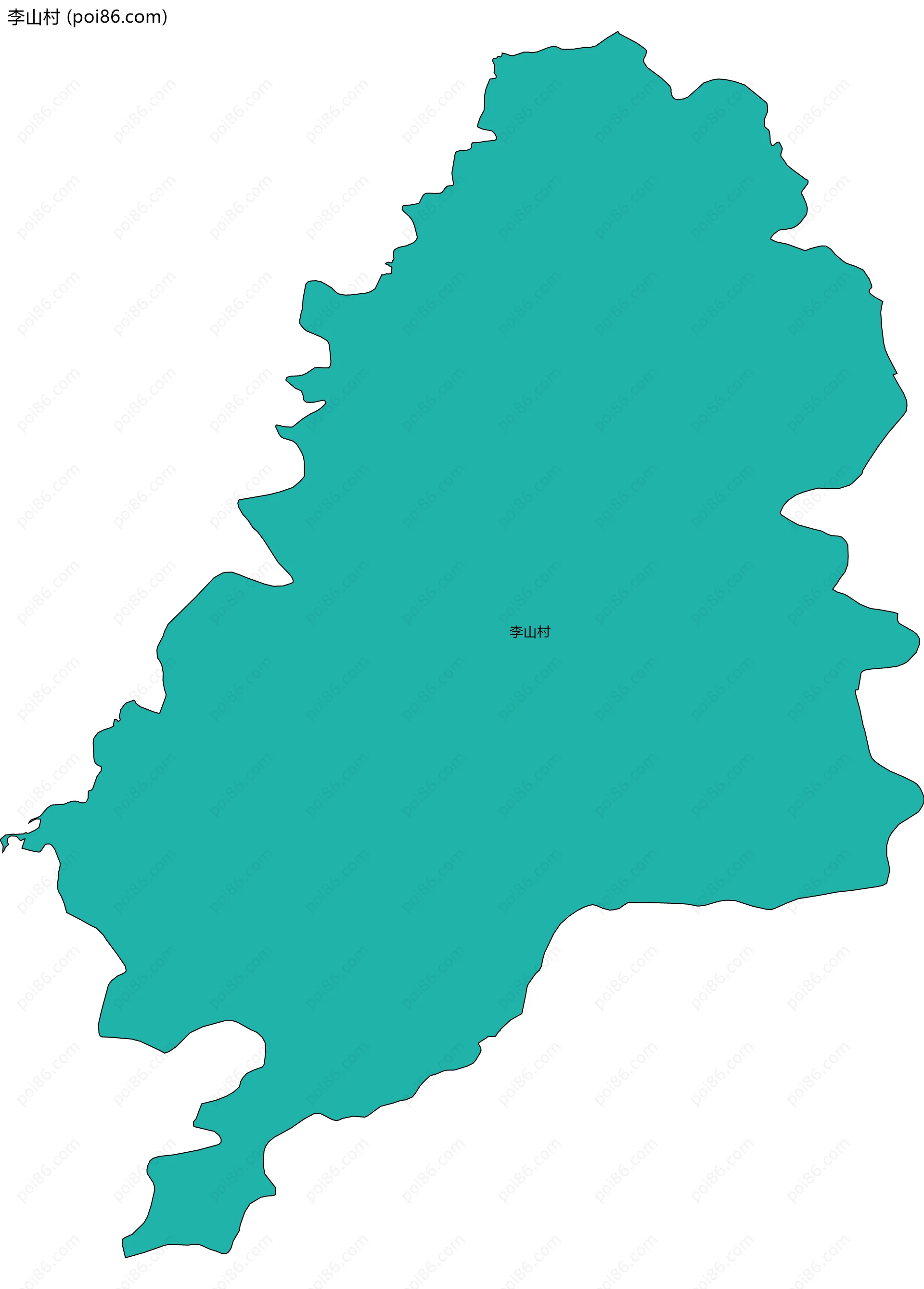 李山村边界地图