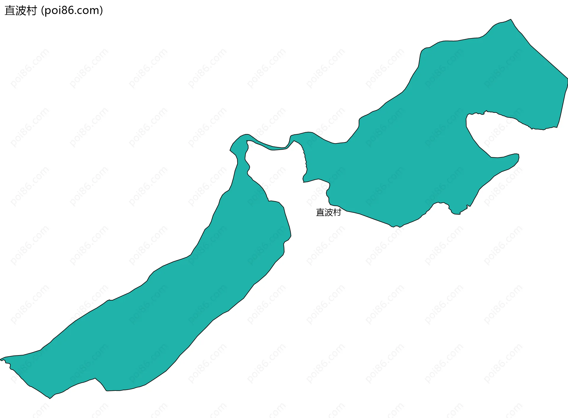 直波村边界地图