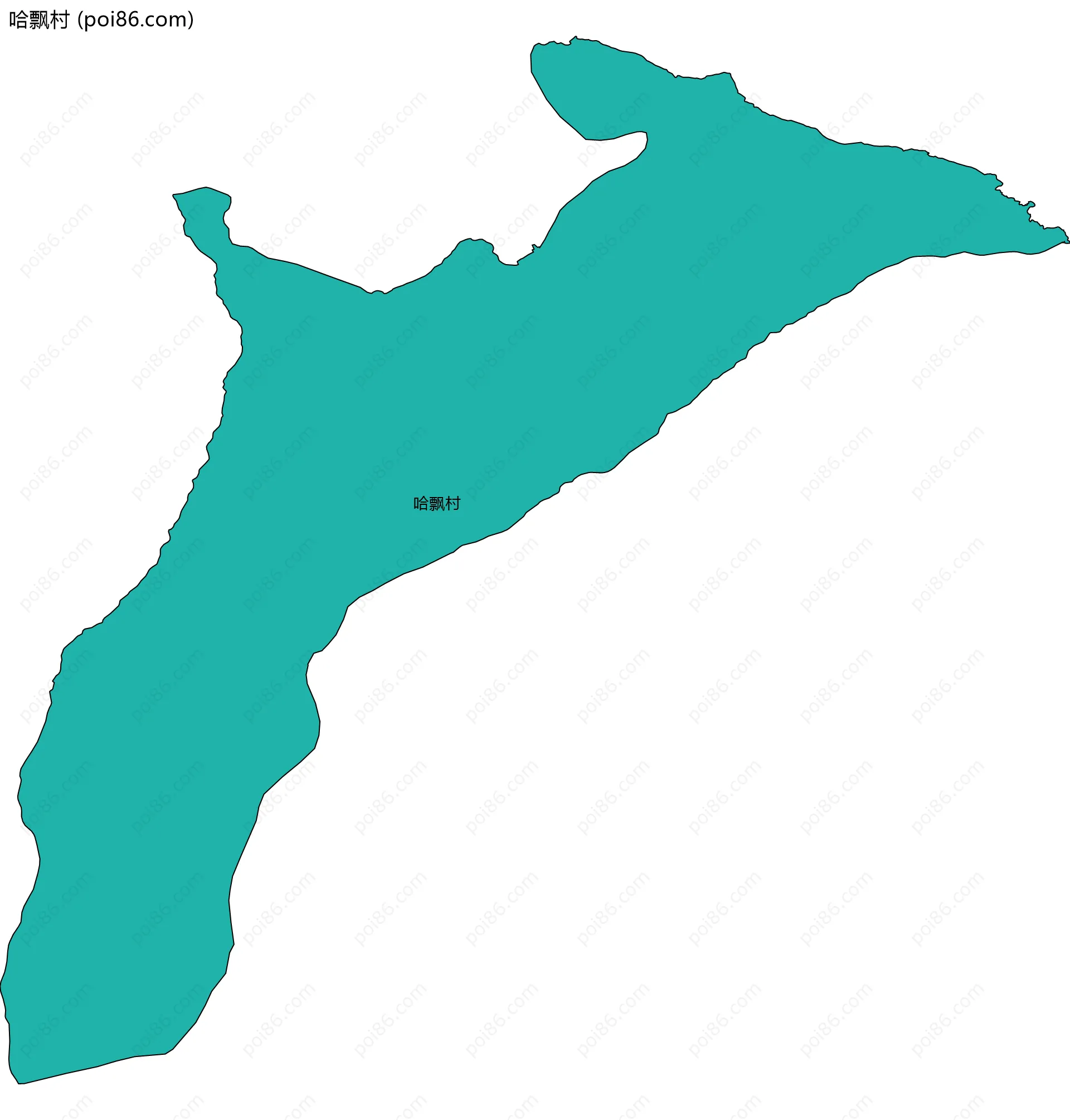 哈飘村边界地图