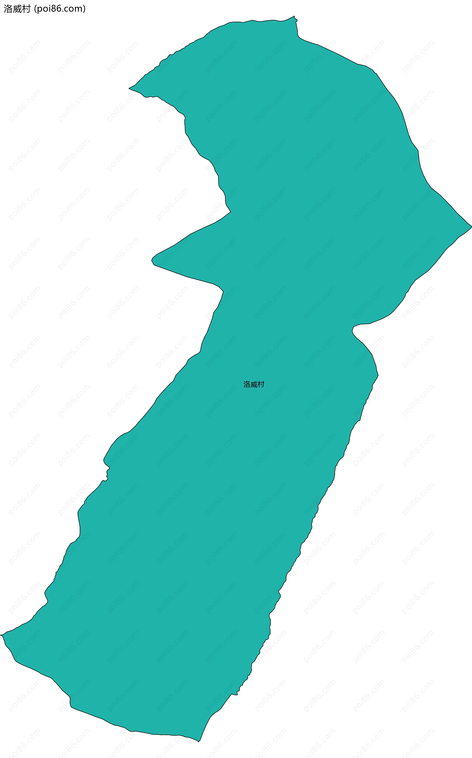 洛威村边界地图